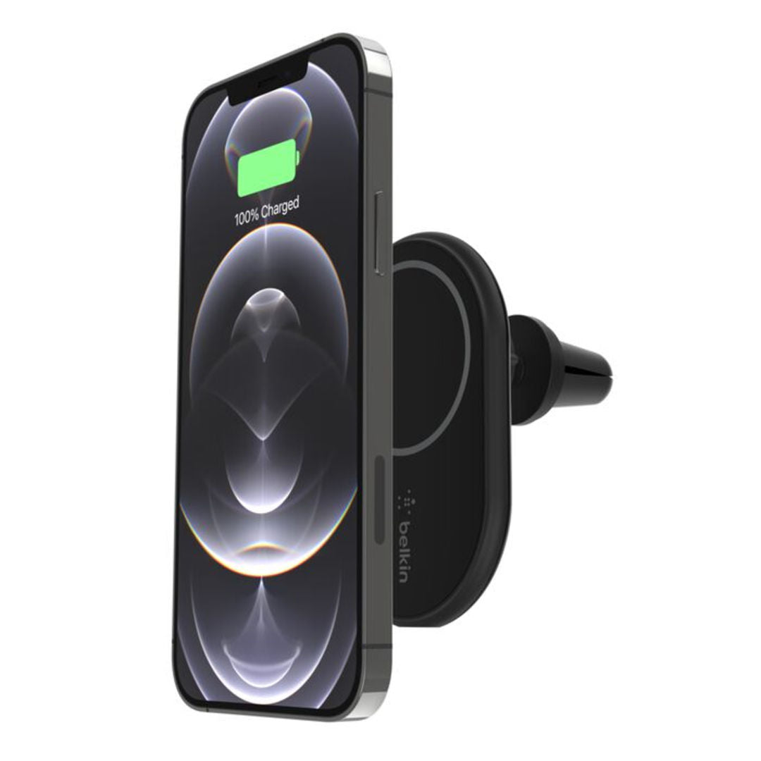 Belkin Magnetic Wireless Car Charger 10W, MagSafe Compatible, Cigarette Lighter Adapter Not Included, Black