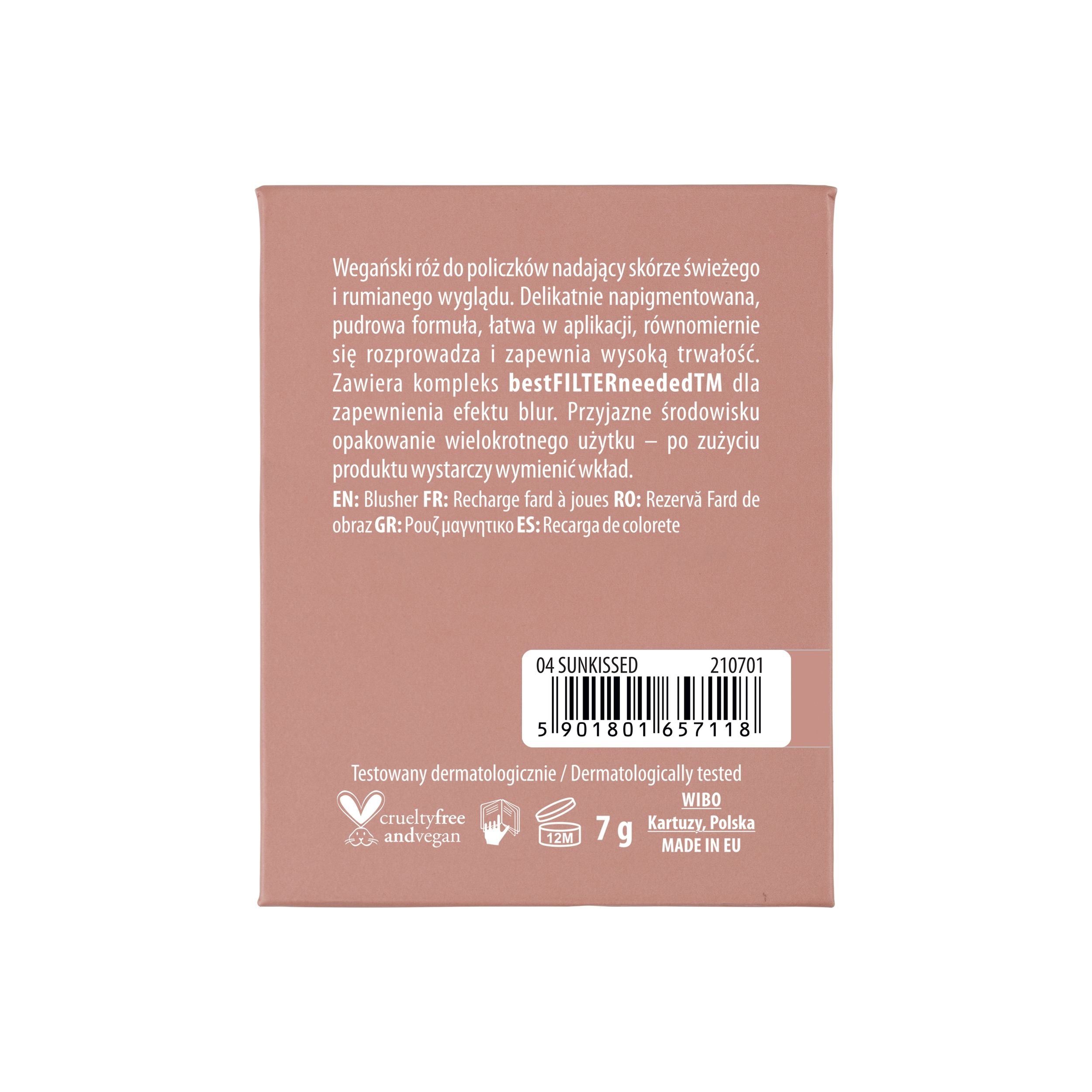 NAM Touch of Color Blusher, Vegan Satin Powder Blush, 7gm