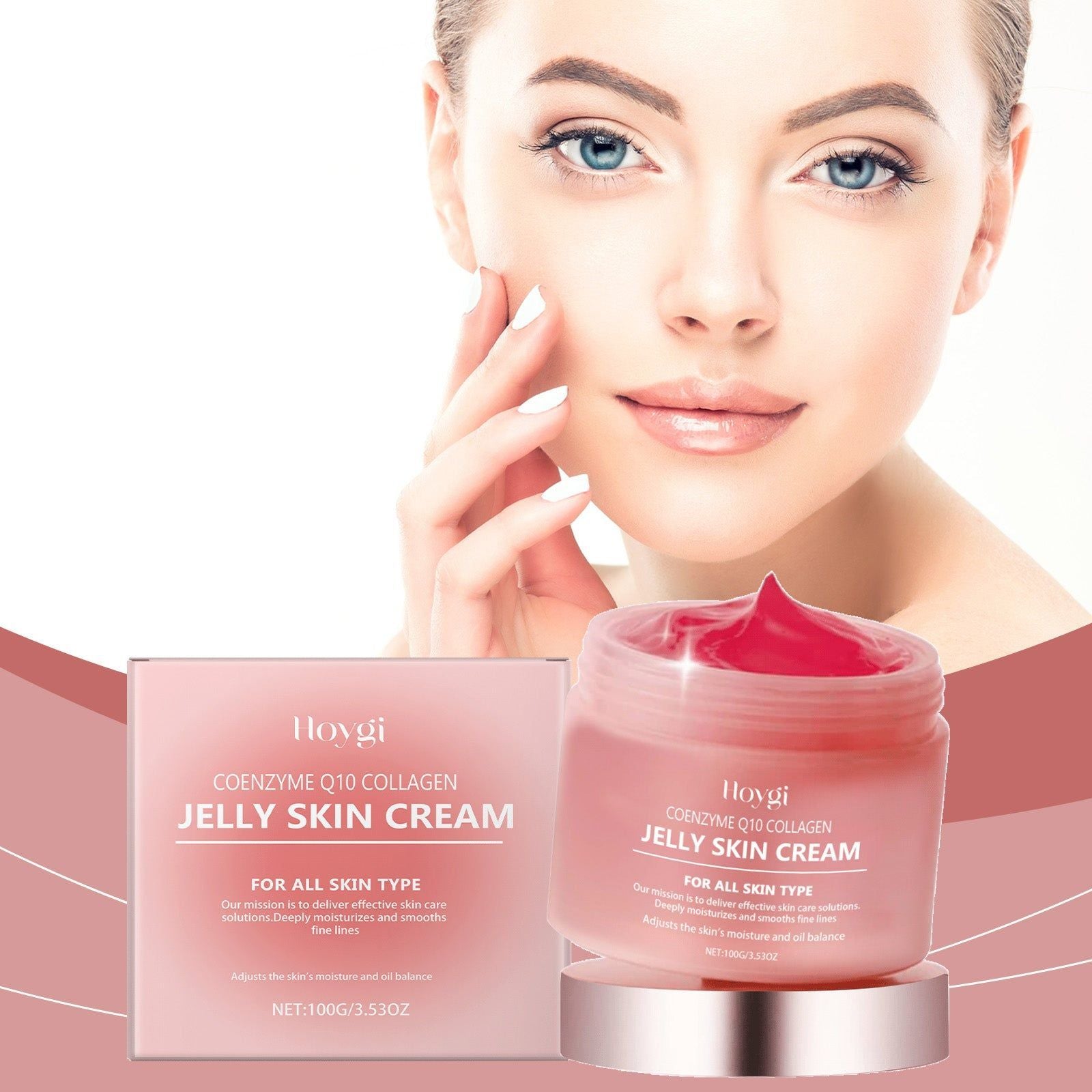 Collagen Jelly Cream, Hydrating, Firming, Brightening, Lock in Moisture, Fade Wrinkles ,100g