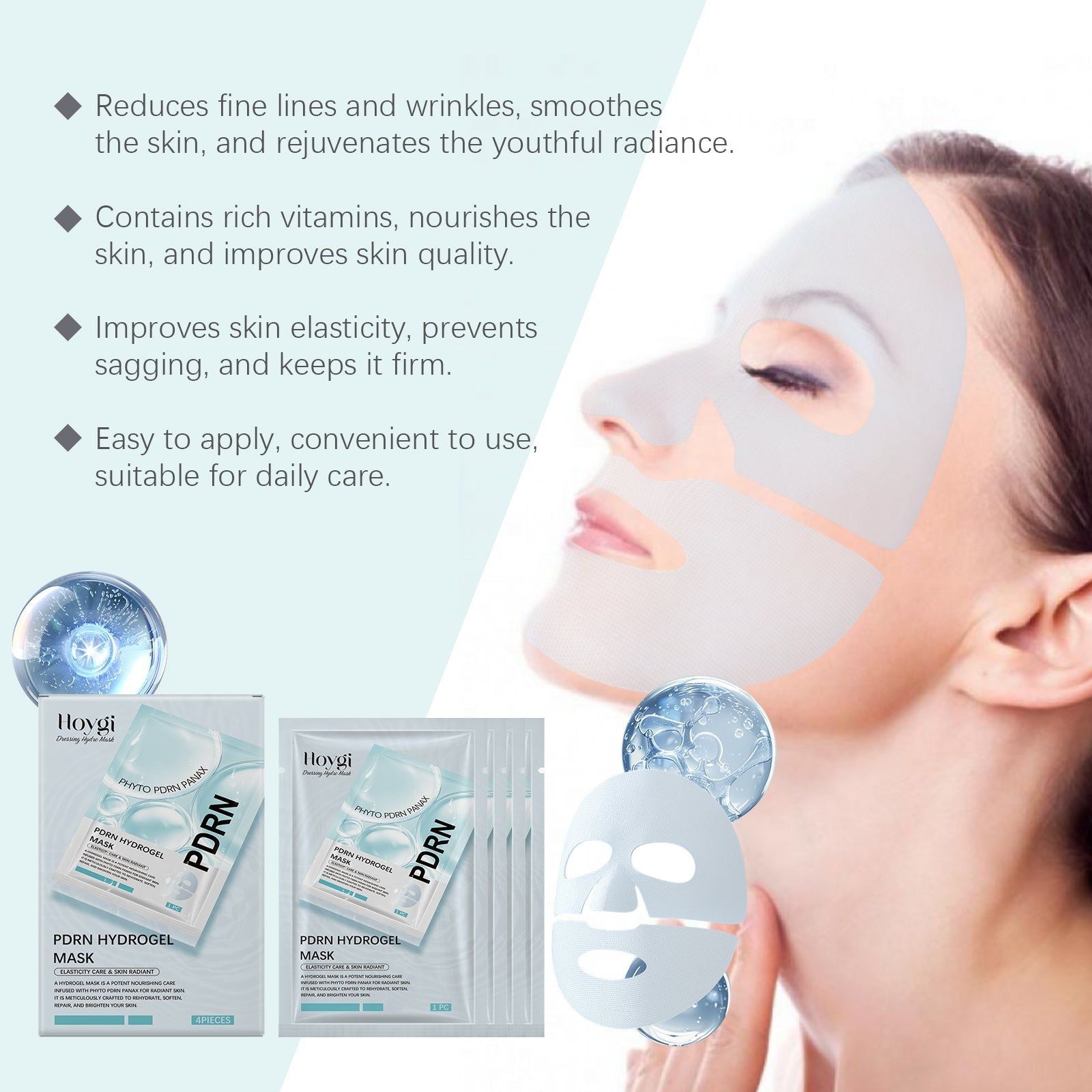Deep Hydrating Moisturizing Face Mask, Brightening, Nourishing, Anti-Aging, Skin Elasticity ,4pcs