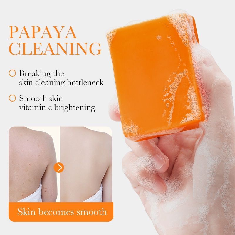 BIOAQUA Papaya Vitamin C Soap Bar for Face & Body -001-BQY71716