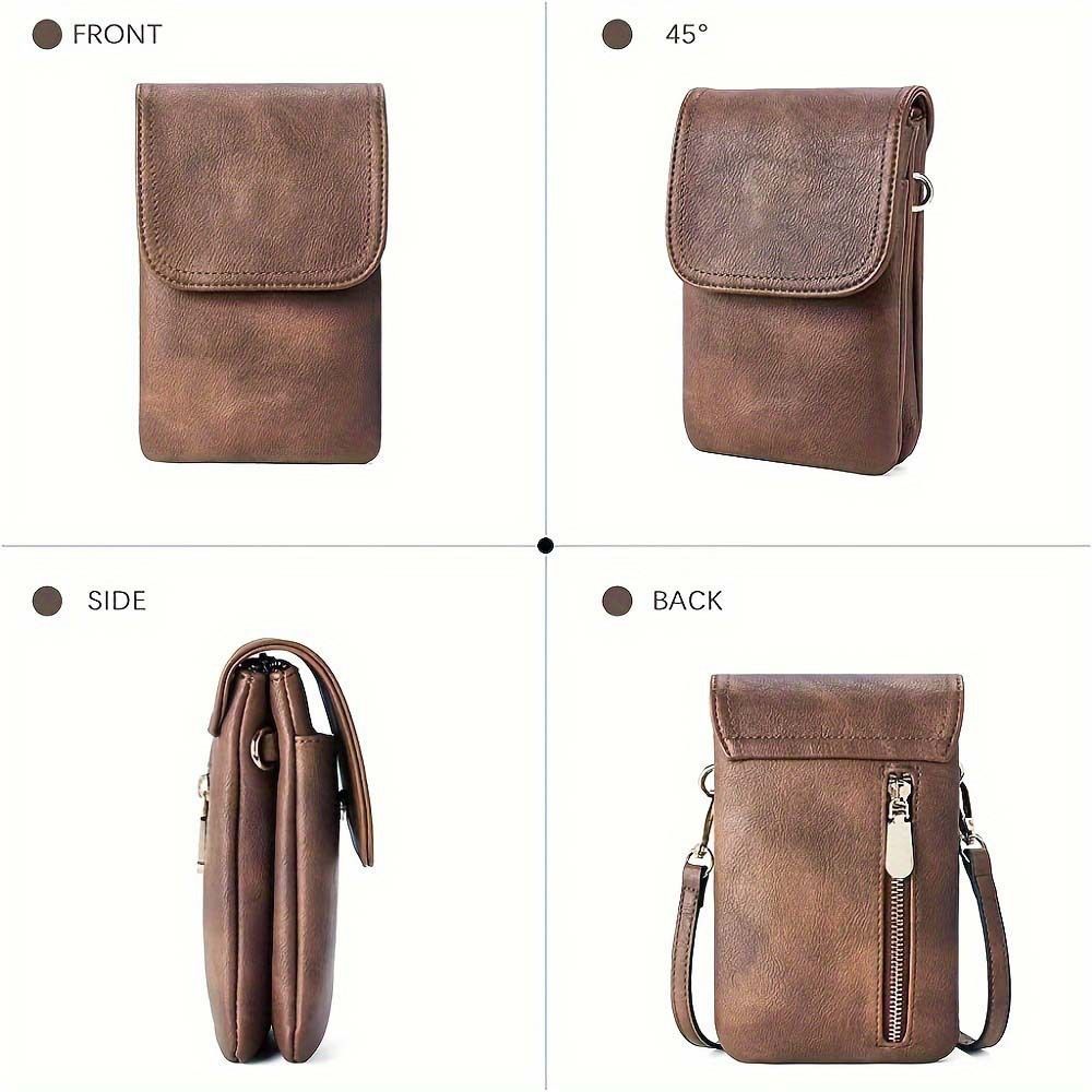 Mini Phone Bag Small PU Leather Crossbody Bag Cell Phone Bag Wallet Purses for Women