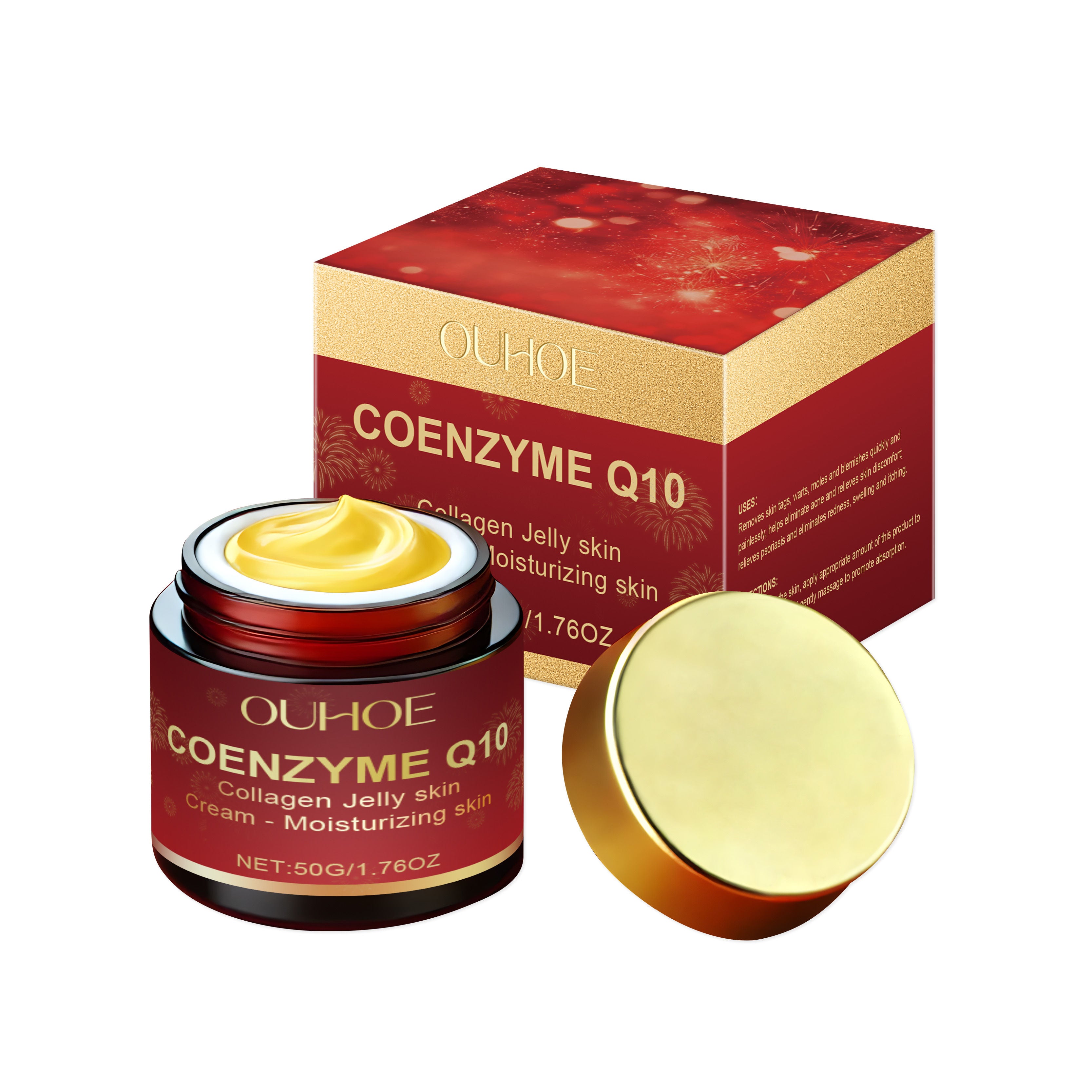 Coenzyme Q10 Collagen Skin Care Cream, Anti-Aging, Moisturizing, Smoothing ,50g