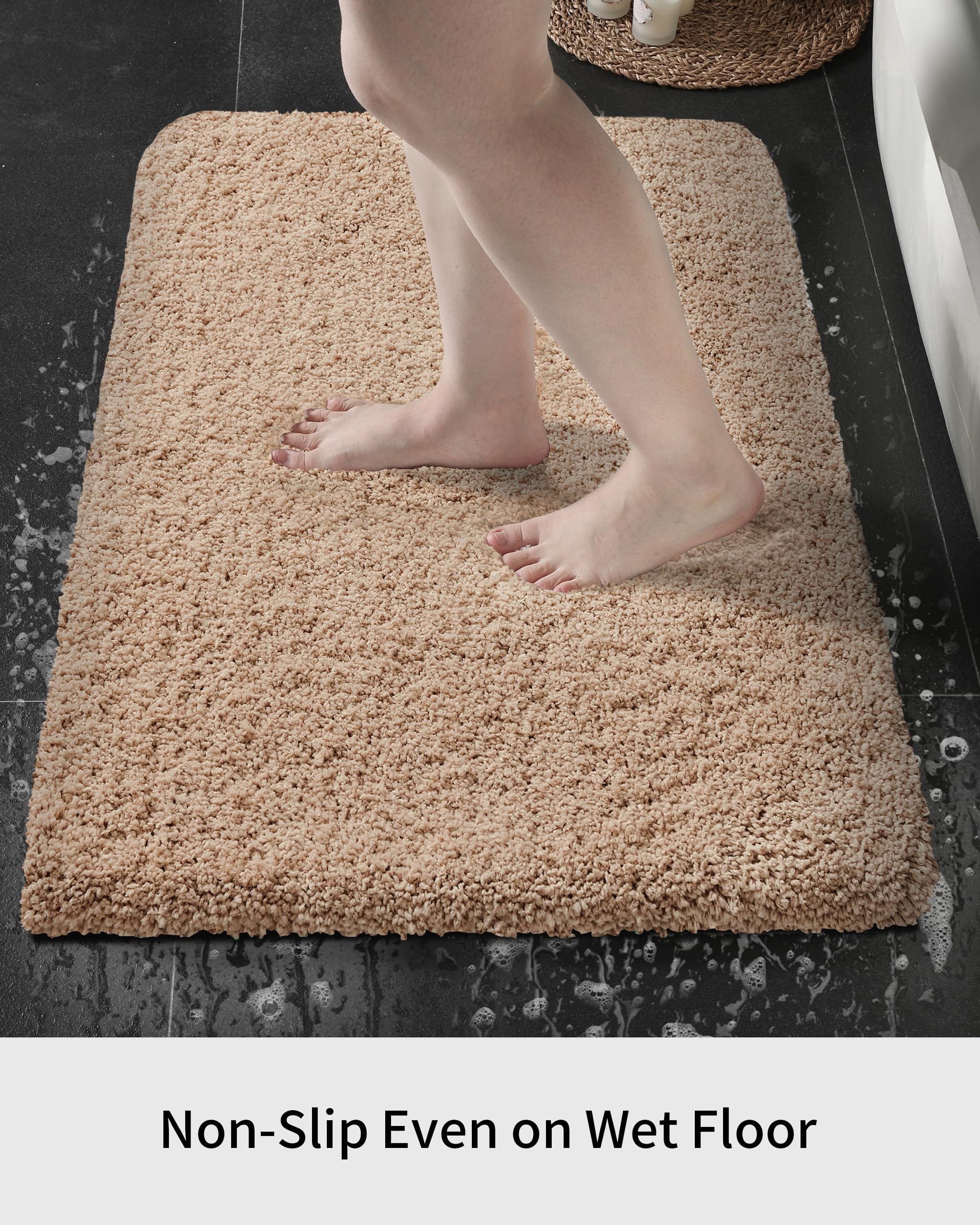 AIESY® Washable Plush Luxury Soft Shaggy Disolla Bath Mat
