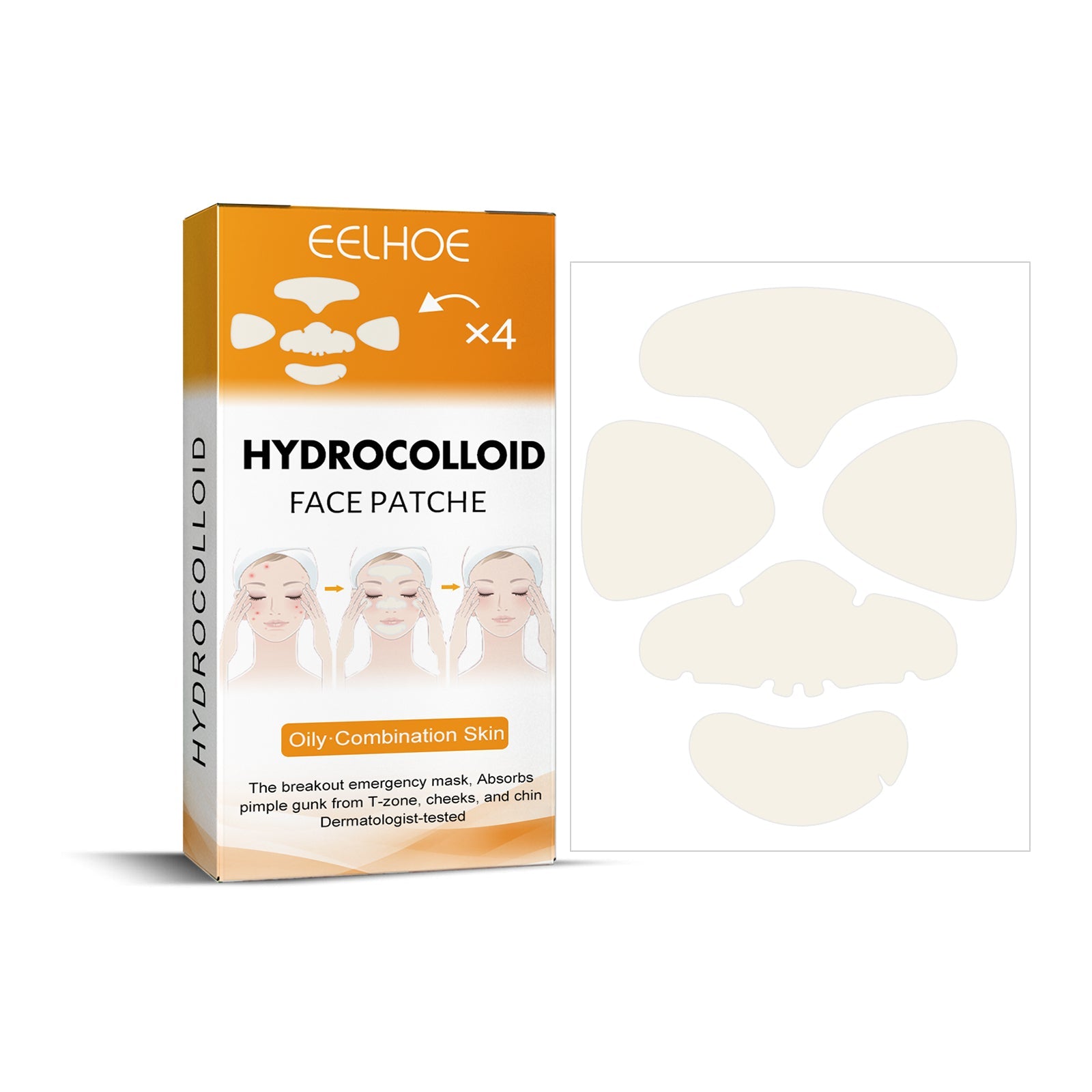 Clear Skin Hydrogel Acne Patch, Reduce Pimples, Invisible, Portable, Overnight Results ,20pcs