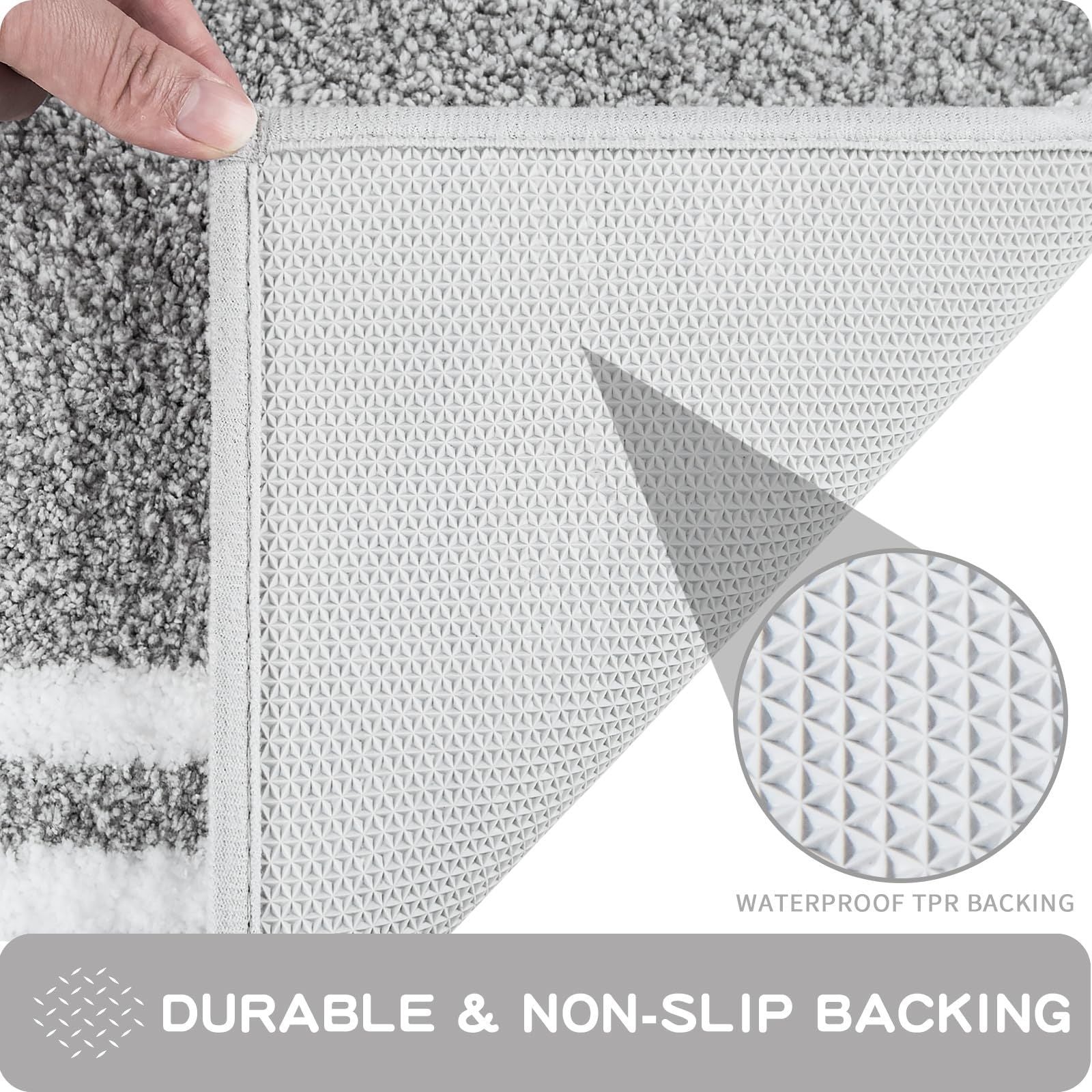 AIESY® Non-Slip Super Absorbent Quick Dry Shaggy Microfiber Bath Mat