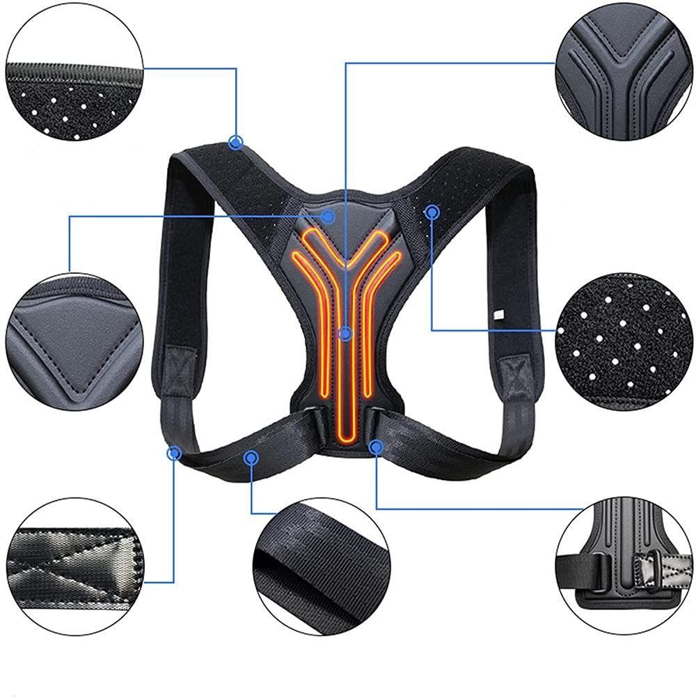 Posture Corrector Adjustable Upper Back Brace Correction Belt Back Band