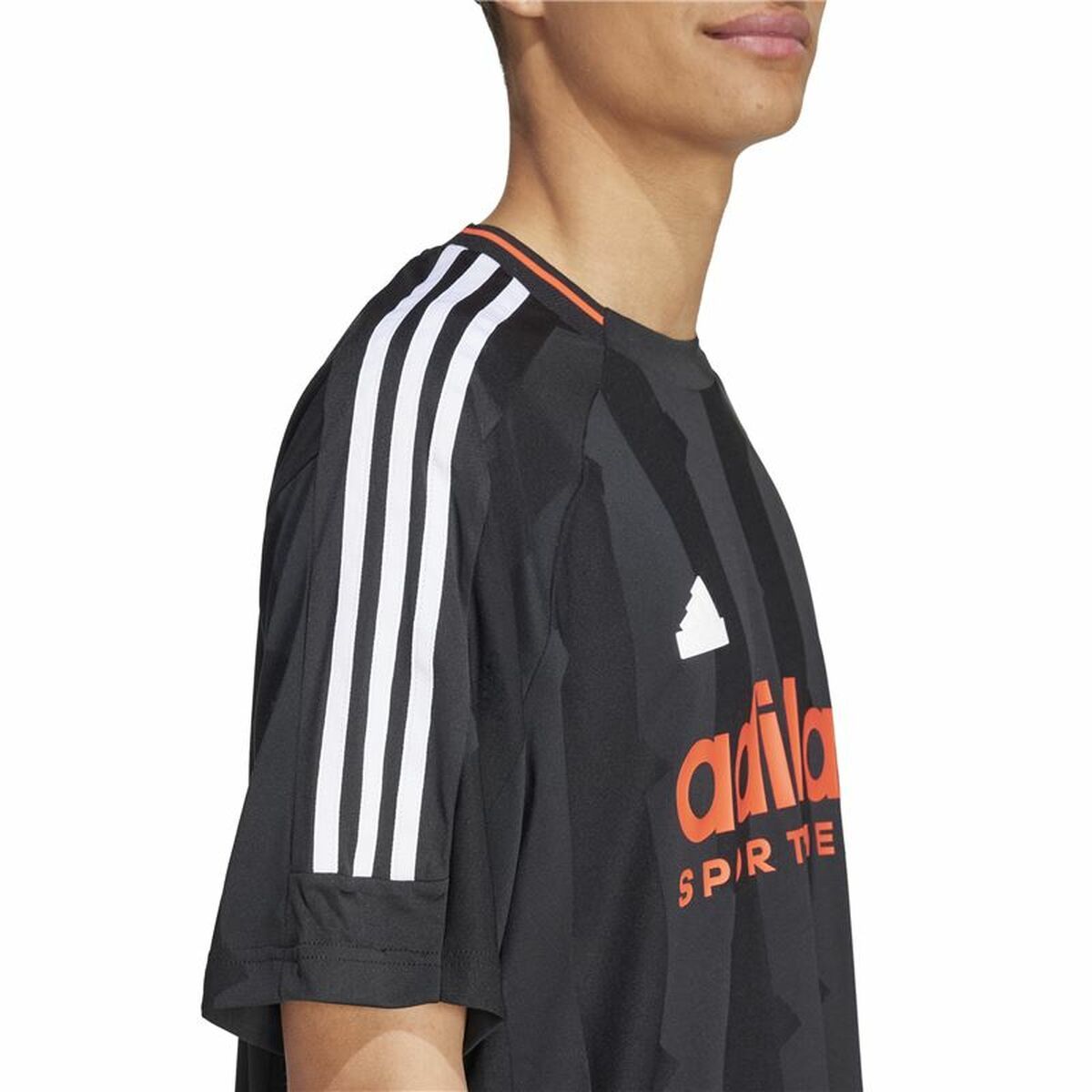 Men’s Short Sleeve T-Shirt Adidas House Of Tiro Jacquard Jersey Black