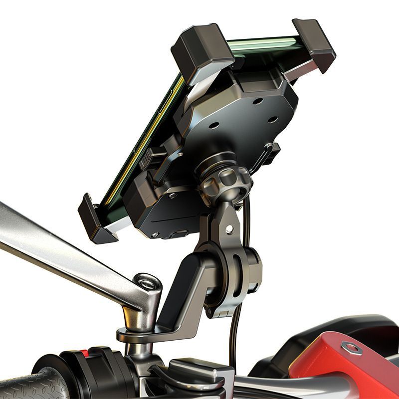 Motorcycle Wireless Charger Mobile Phone Holder 15W Phone Mount Navigation Bracket