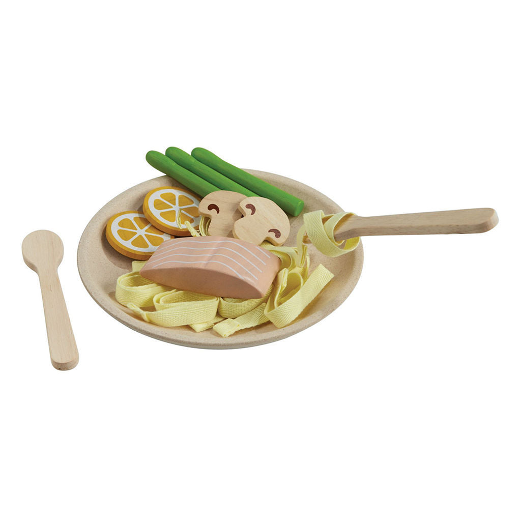 PlanToys Pasta Set — Wooden Pretend Play Food Set