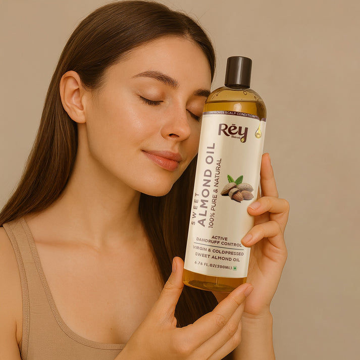Rey Naturals Almond Hair Oil (Badam oil) 200 ml