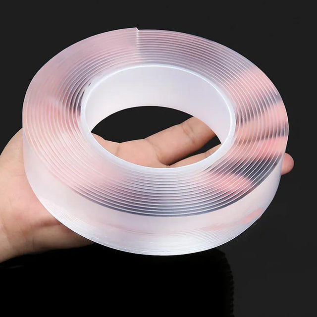 2-Meters Double Sided Transparent Tape - Strong Adhesive for Crafting, DIY, and Home Use