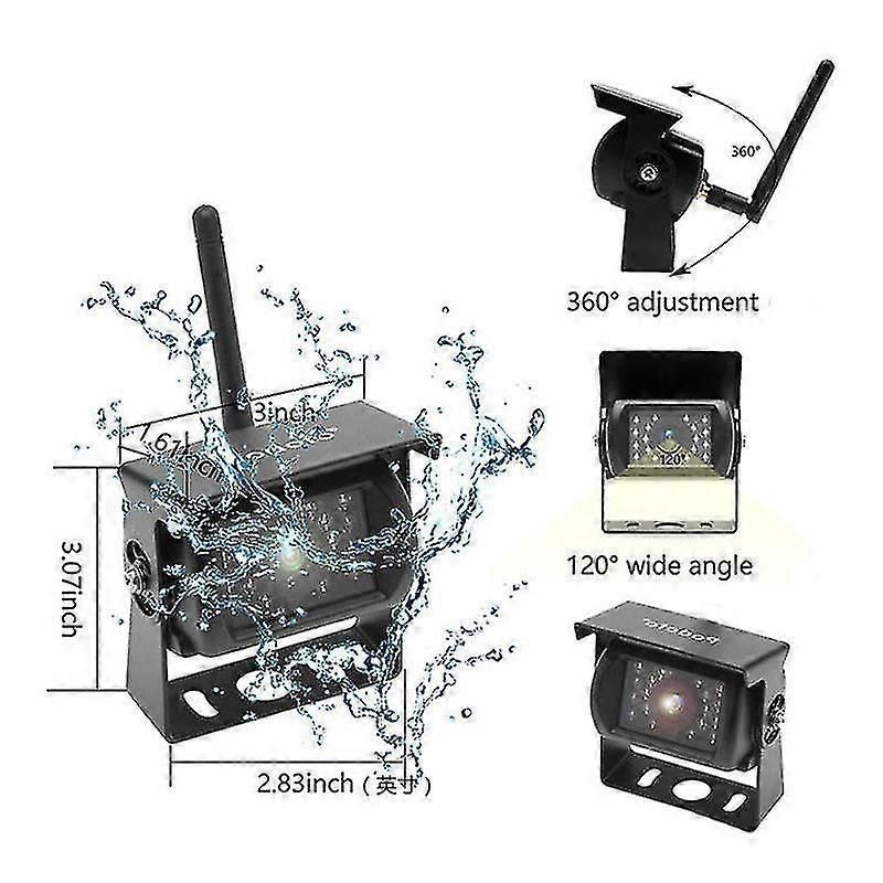 7inch Monitor Wireless Rear View Backup Camera Night Vision System For Car Rv Truck Bus zxin
