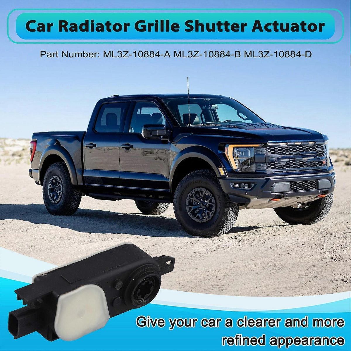 ML3Z-10884A Grille Shutter Actuator Compatible with Ford F-150