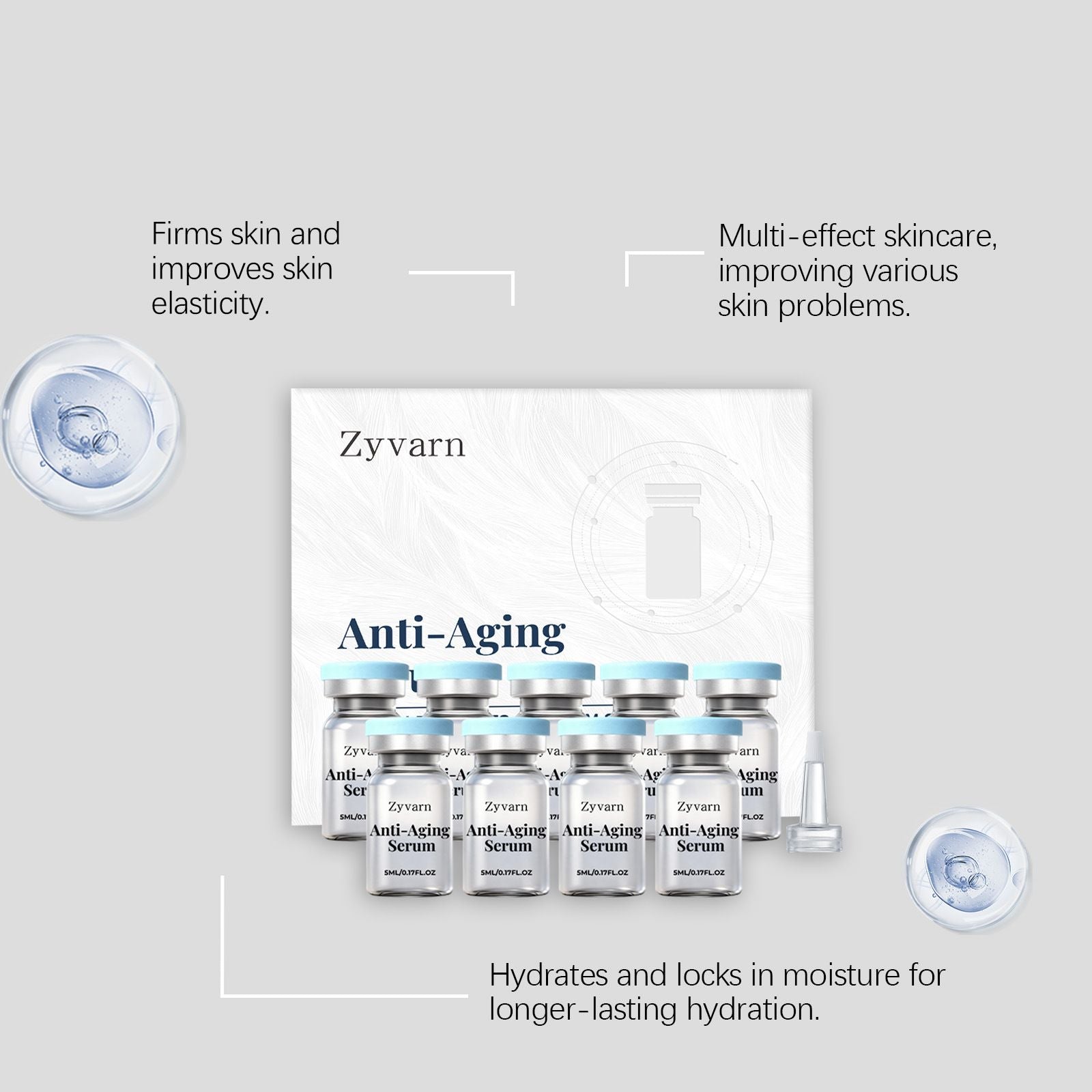 5mlx9 Facial Serum Set with Hydrating and Travel Size