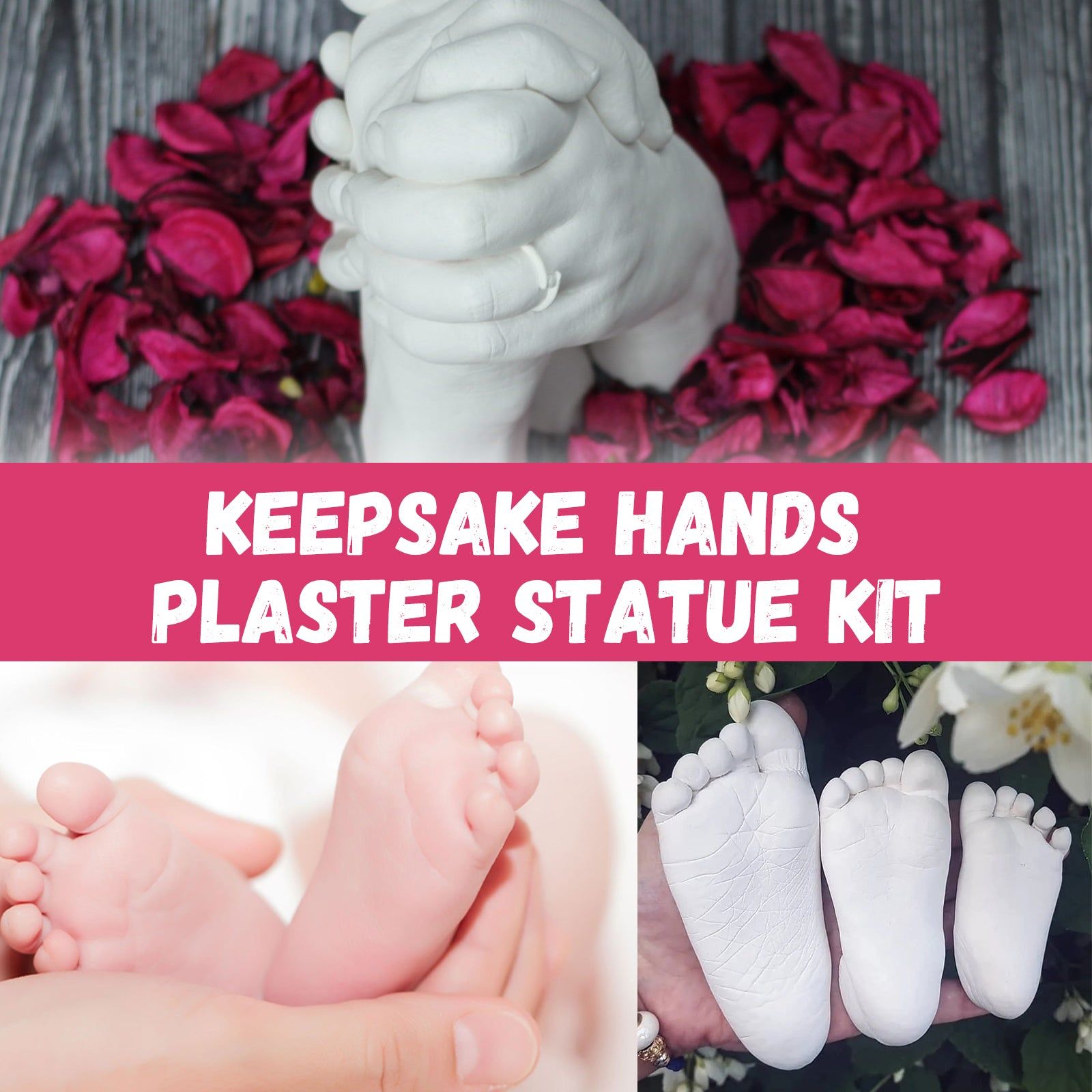 Create Lasting Memories with Hand Film Plaster Kit, DIY 3D Hand Casting, Perfect Gift ,1set