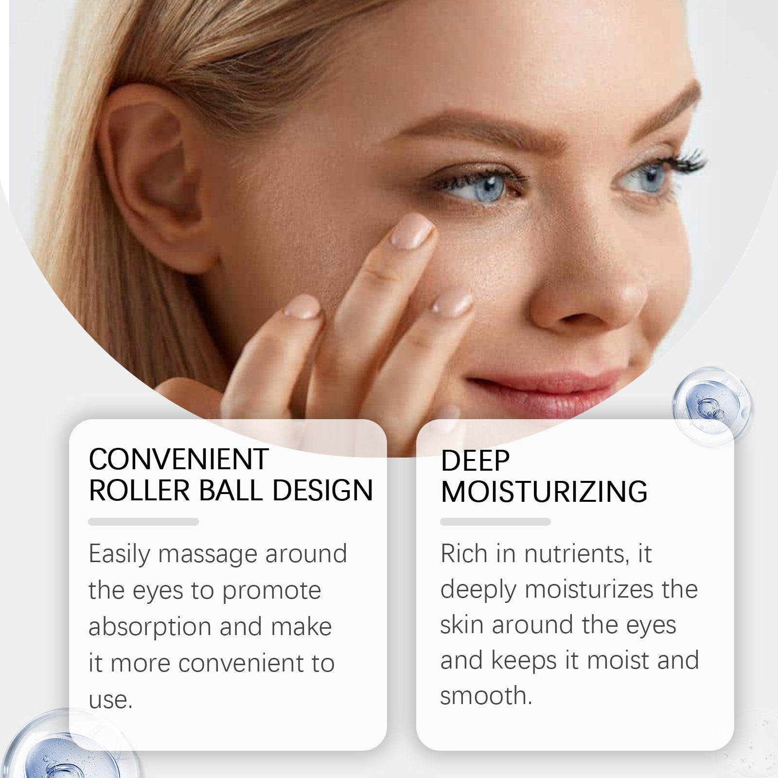 Brightening Eye Care Roller, Anti-Wrinkle, Hydrating, Gentle, Easy to Use ,8ml