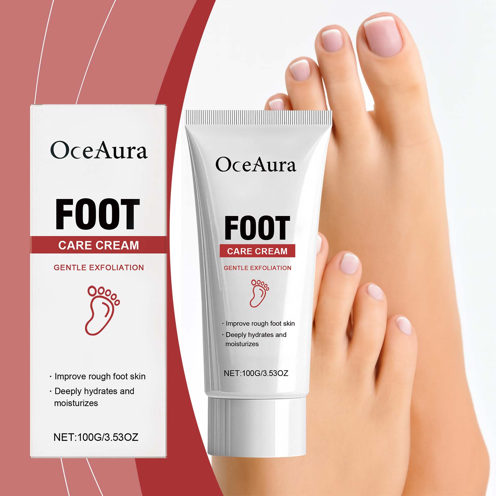 Aloe Vera Foot Care Cream, Moisturizing, Nourishing, Fast Absorption ,100g
