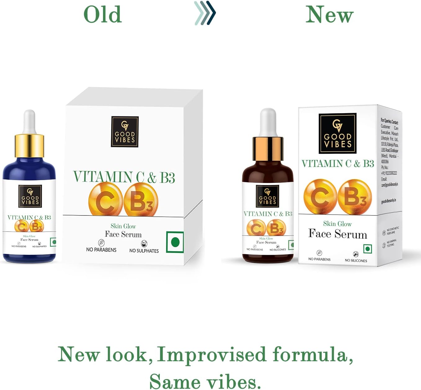 سيروم الوجه "Good Vibes" لإنارة البشرة بفيتامين C و B3 - 30 مل