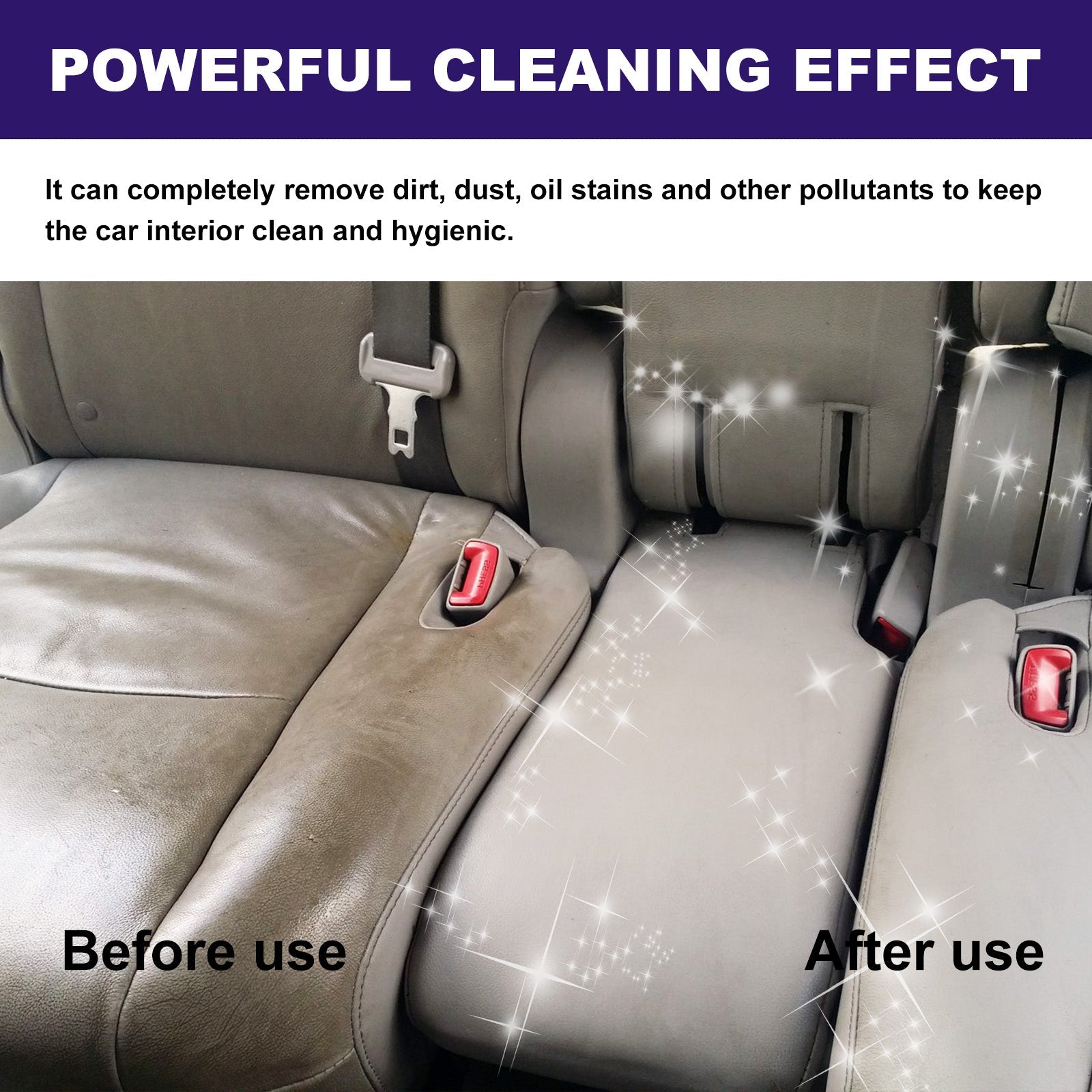 Car Interior Cleaner, Fast Car Maintenance, Decontamination, Brightening, Easy to Use ,1set