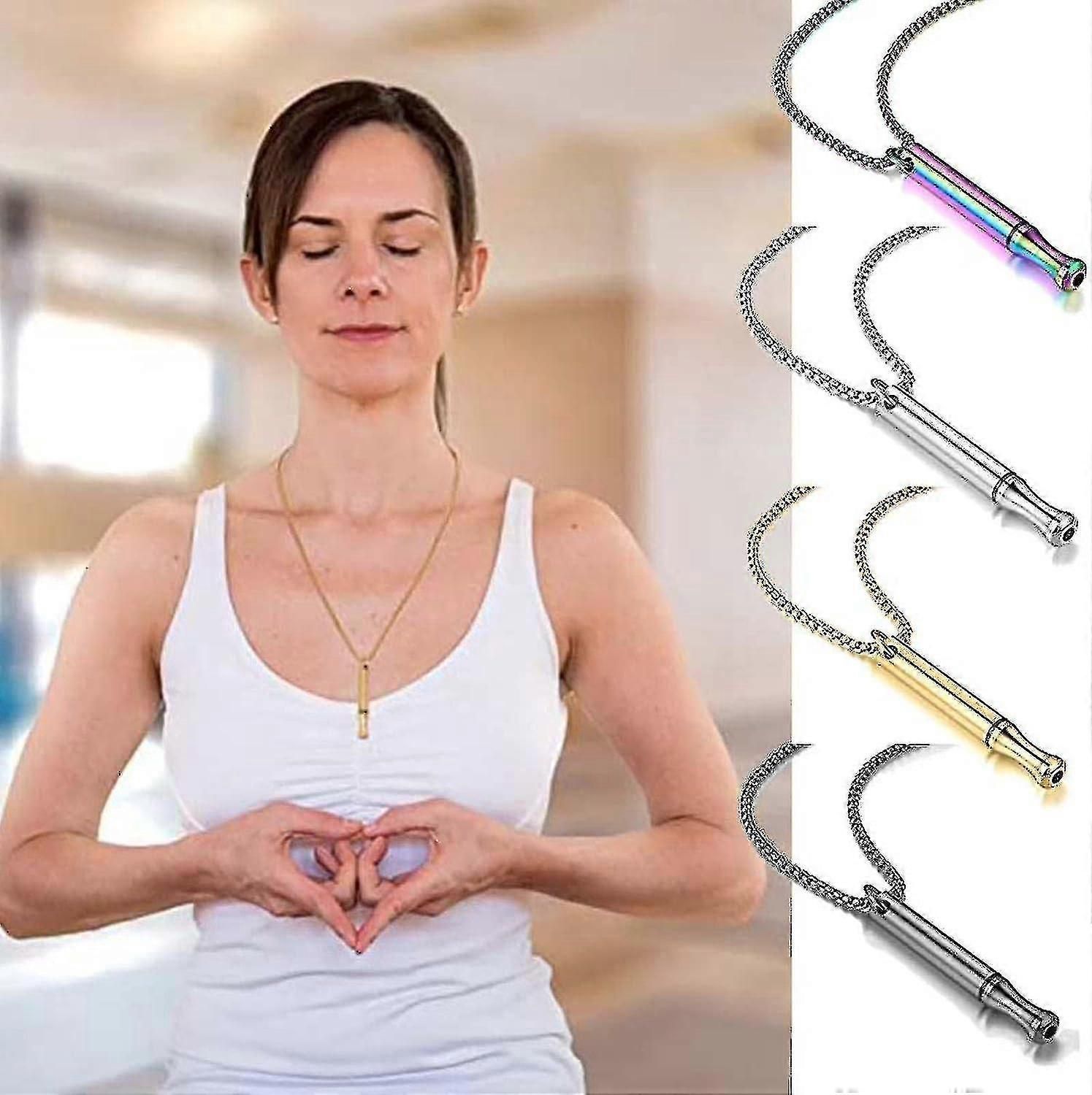 2x Stop Smoking Breathing Necklace, Anxiety Relief Necklacevape Necklace, Breathing Necklace Stop Smoking Aid, Breathing Exercises, Christmas Gift zxin