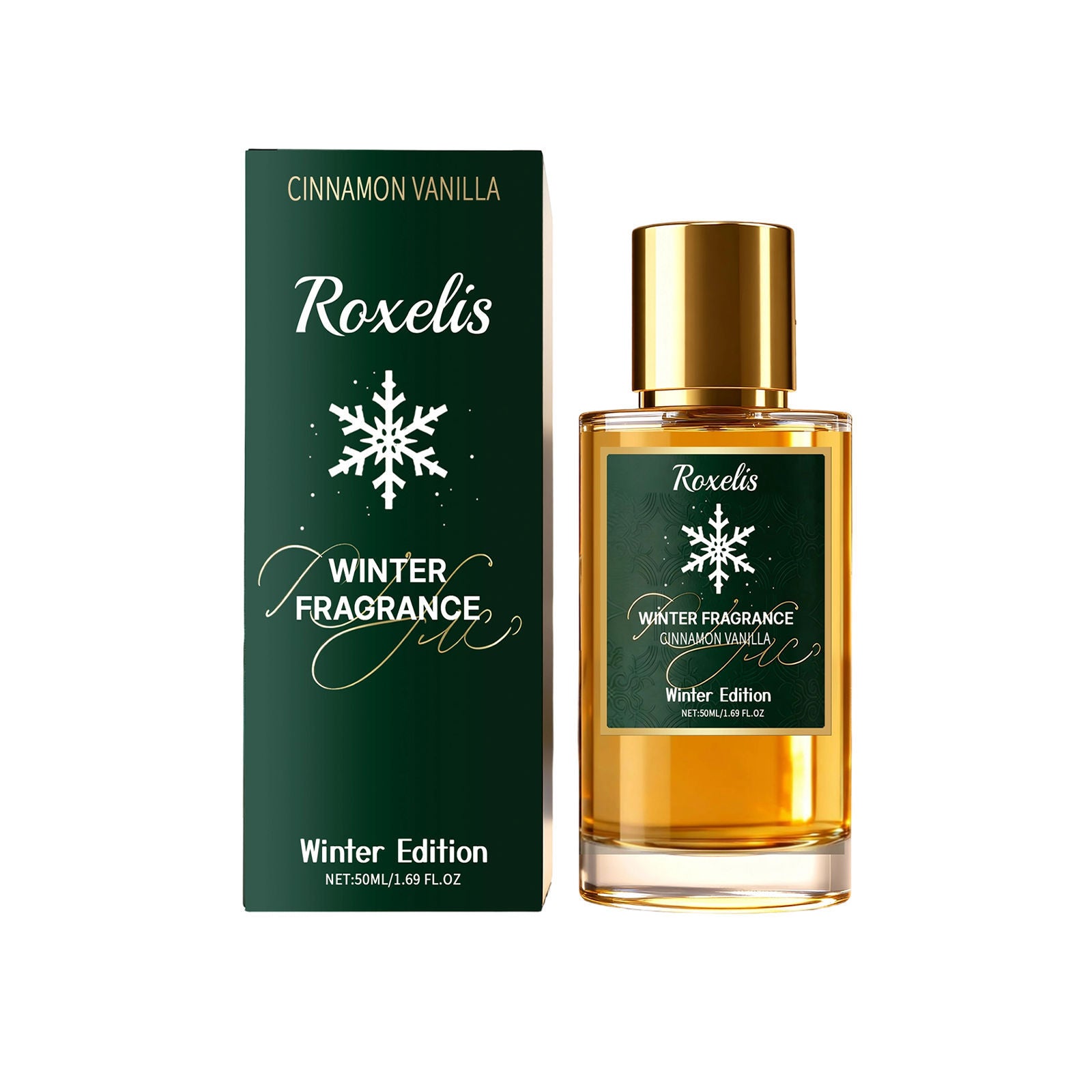 Cinnamon Vanilla Winter Body Care Fragrance, Long-Lasting, Elegant, Portable ,50ml