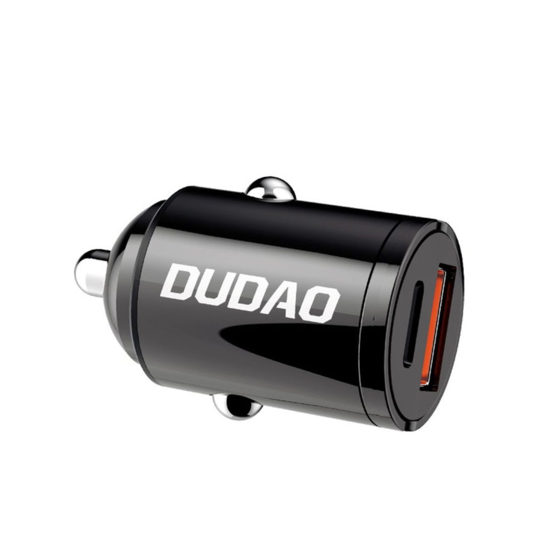 DUDAO R3MAX-B Mini Car Charger 48W, QC+PD, Black