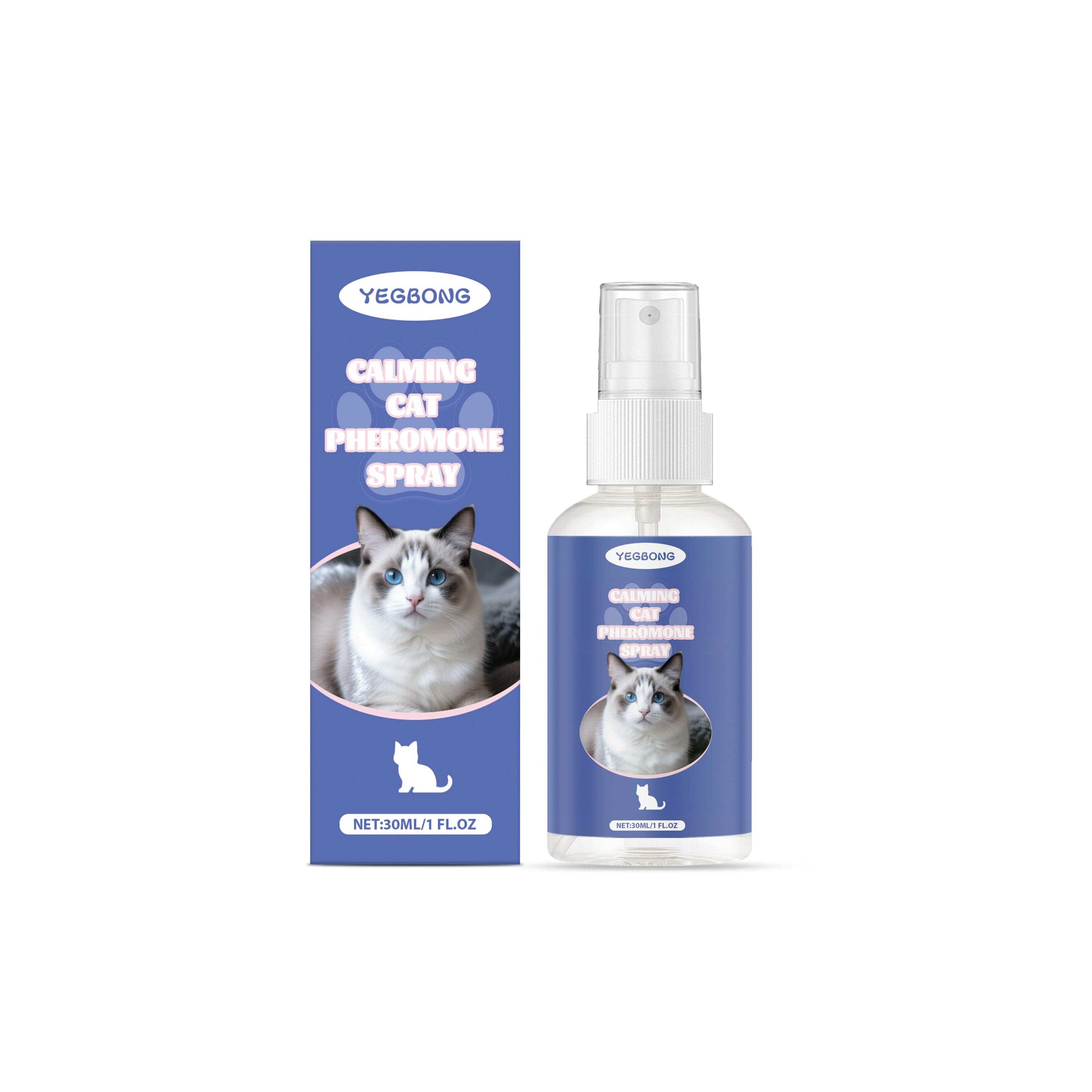 Cat Care Spray, Calm Anxiety, Pheromone Comfort, Reduce Scratching ,30ml/box