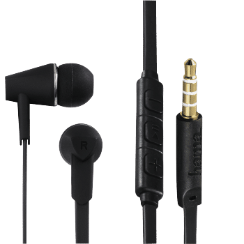 Hama "Joy” Headphones, in-ear, Microphone, flat Ribbon Cable,