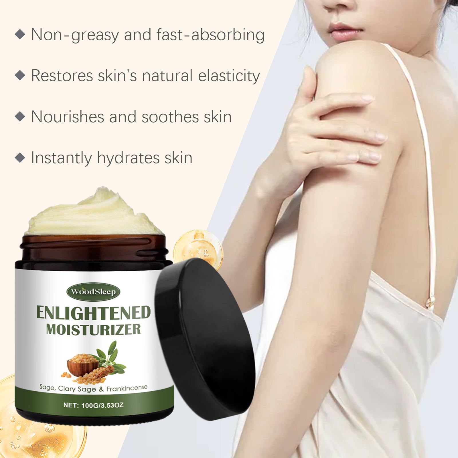 Brightening Moisturizer for Soft, Hydrated Skin, Glycerin & Mineral Oil, All Skin Types ,100g