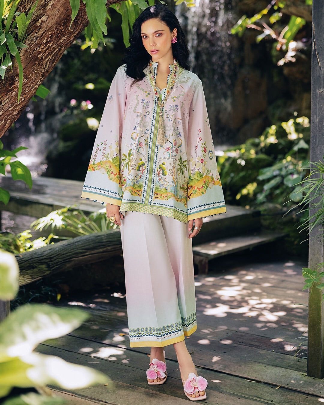 Fab Zone Designer Party Wear Look Top & Plazzo Co-ords Set