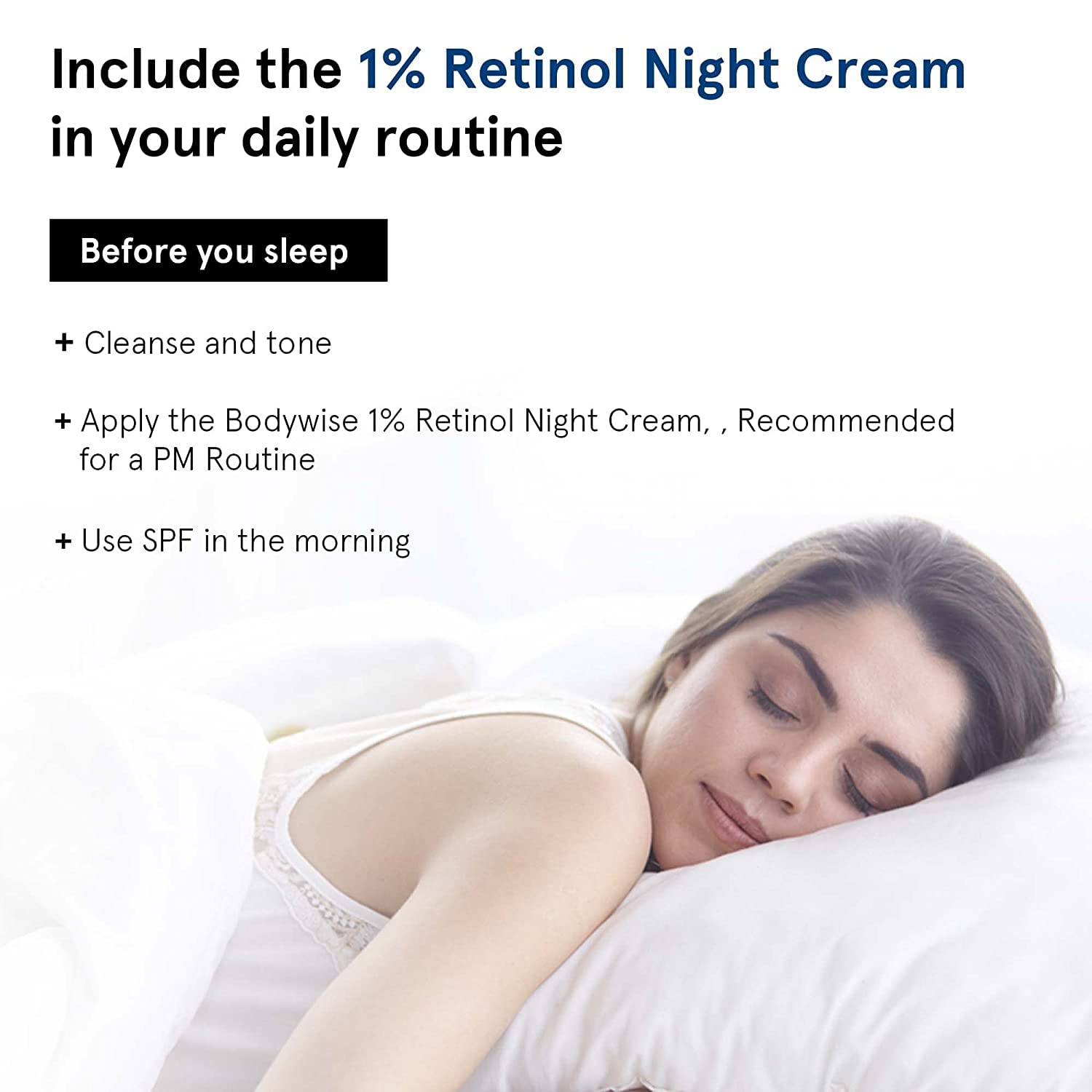 كريم Be Bodywise 1٪ ريتينول | يقلل الخطوط الدقيقة والتجاعيد بسرعة مضاعفة | 3٪ نياسيناميد، 1٪ زيت اللوز | خالٍ من SLS والبارابين والكبريتات | 50 جم