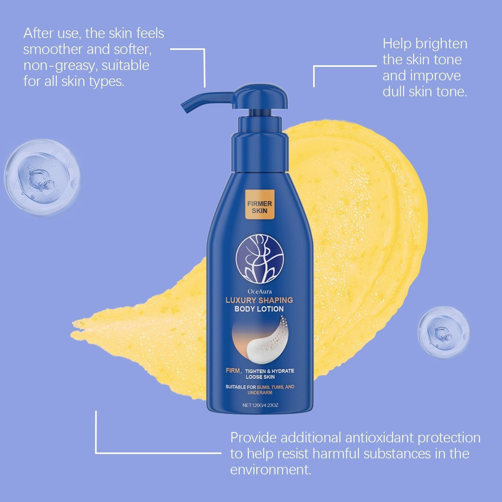 Body Care Moisturizing Lotion, Hydrating, Anti-Aging, Youthful Glow ,120g