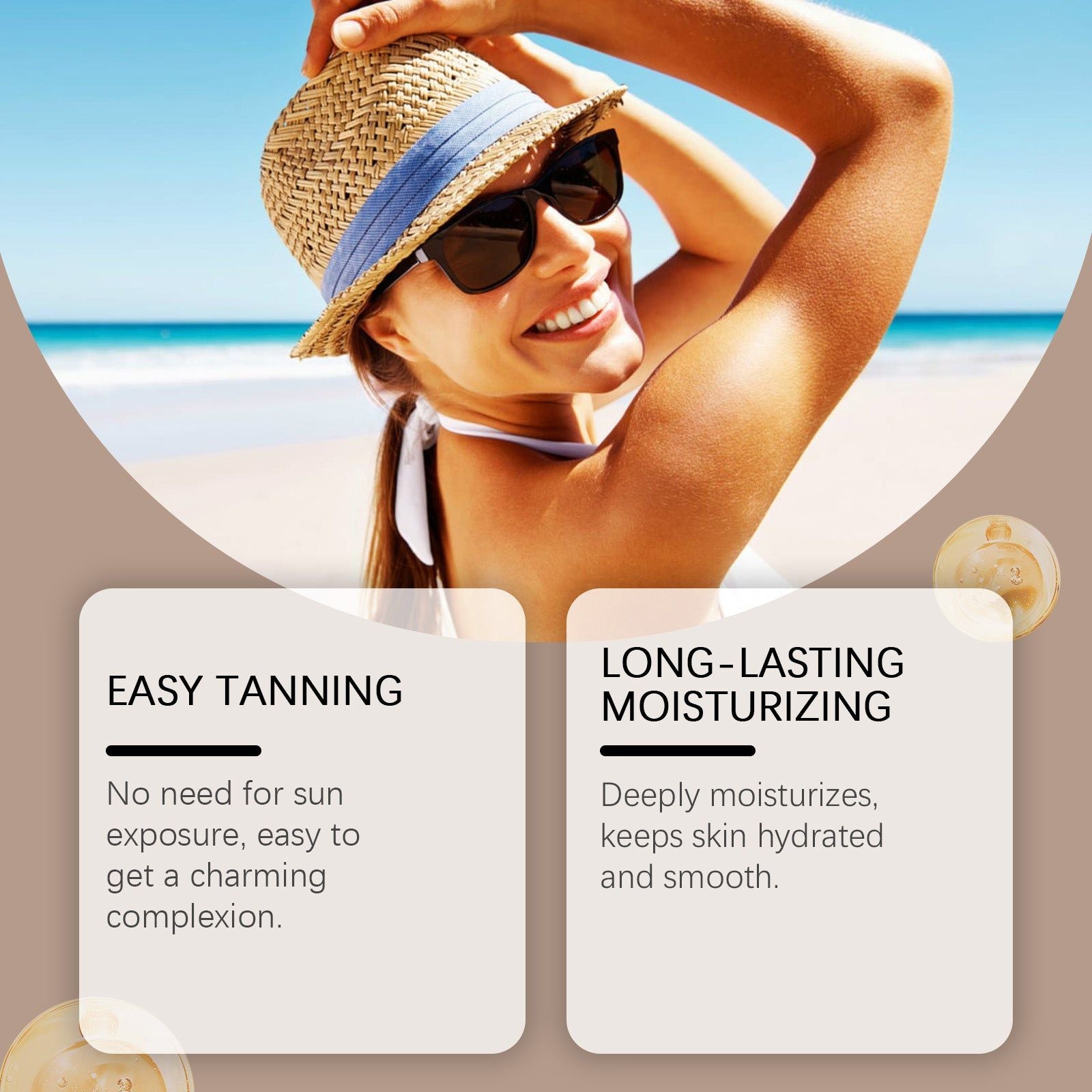 Blackening Cream for Darker Skin, Deep Moisturizing, Summer Outdoor Glow ,114g