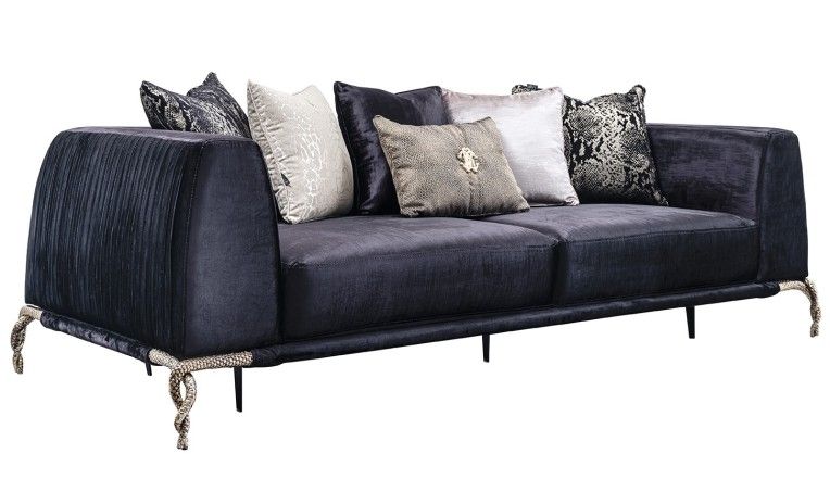 Majesty Black 3 Seater Sofa