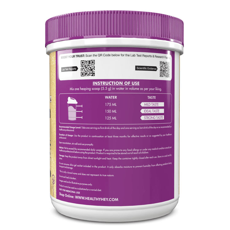 سلسلة HealthyHey Collagen Gold مع حمض الهيالورونيك والبيوتين وفيتامين C - بدون رائحة - سهل الخلط - بدون سكر مضاف 200 جم