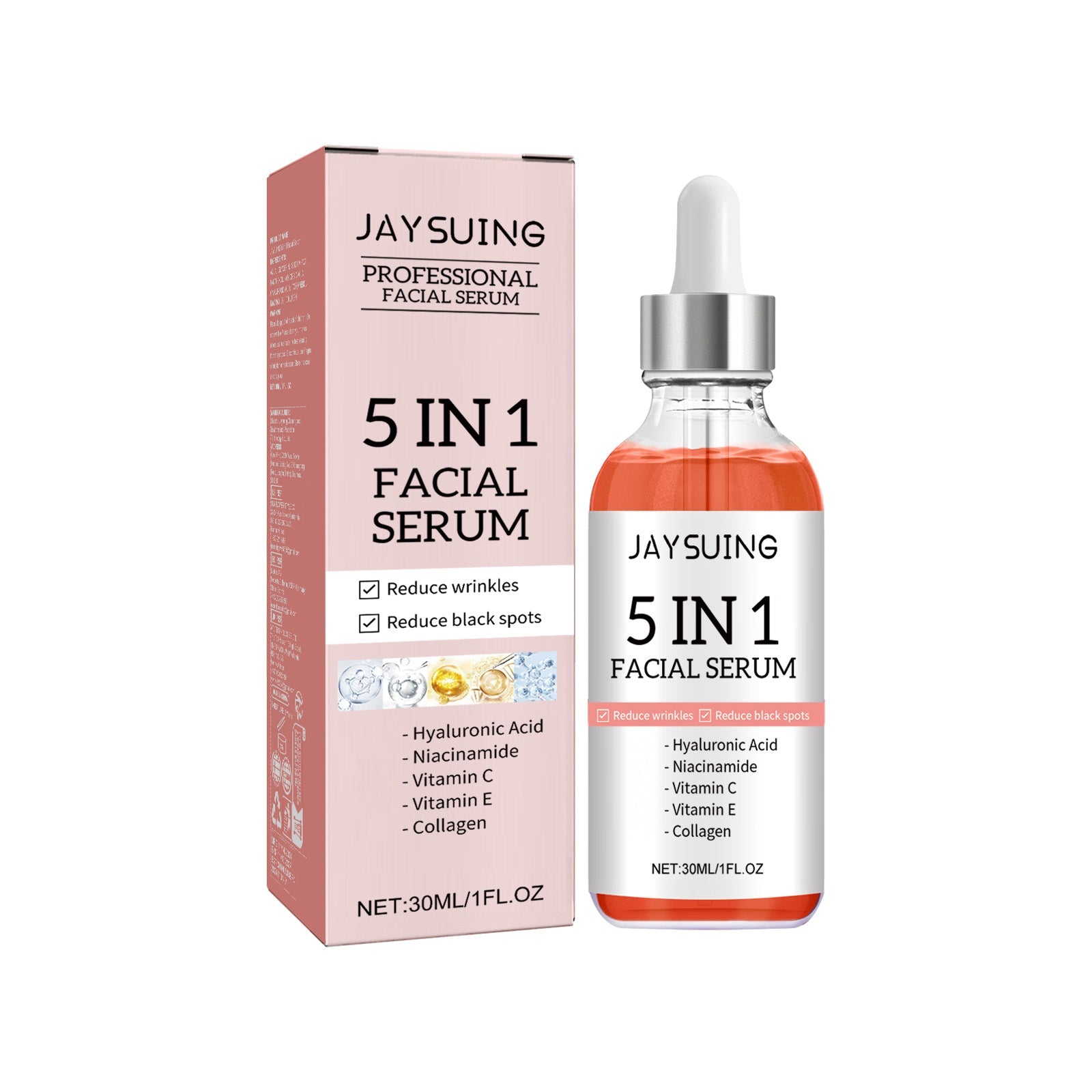 5 in 1 Face Serum, Moisturize, Anti-Wrinkle, Firm Skin, Fade Spots, Brighten ,30ml