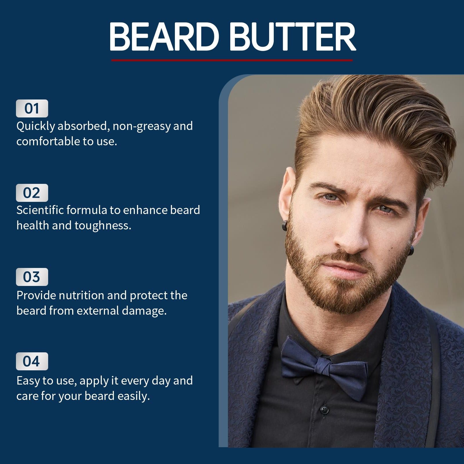 Revitalize Your Beard with Sandalwood Oil, Hydrating Beard Care for Soft, Frizz-Free Beards ,50g
