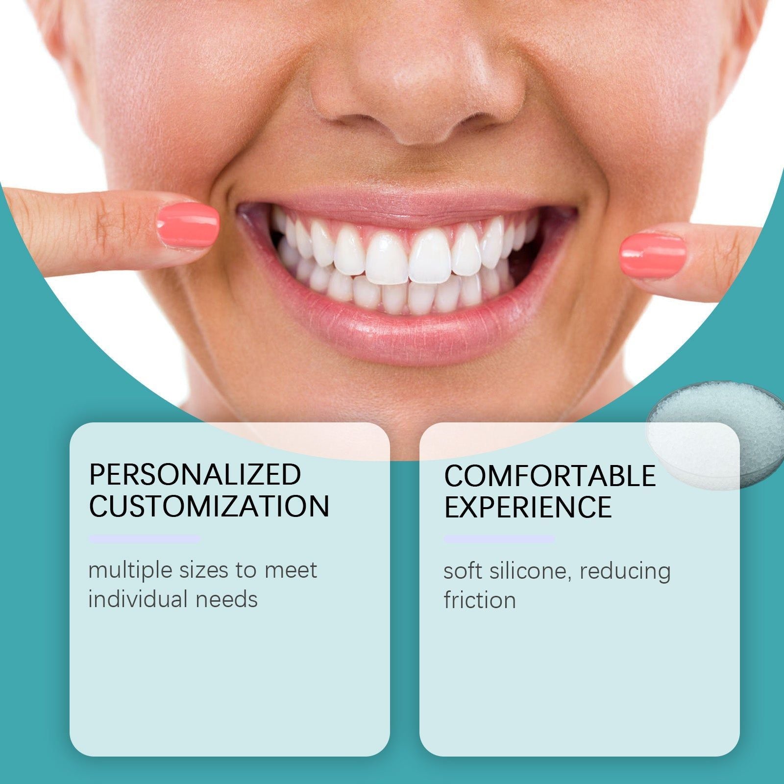 Adjustable Silicone Dentures for Comfortable Dental Care, Custom Fit, Easy to Use ,1pair