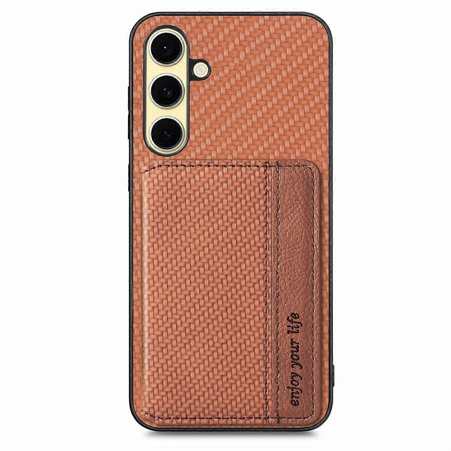 Rfid Blocking Carbon Fiber Leather Case For Samsung Galaxy A56 5G