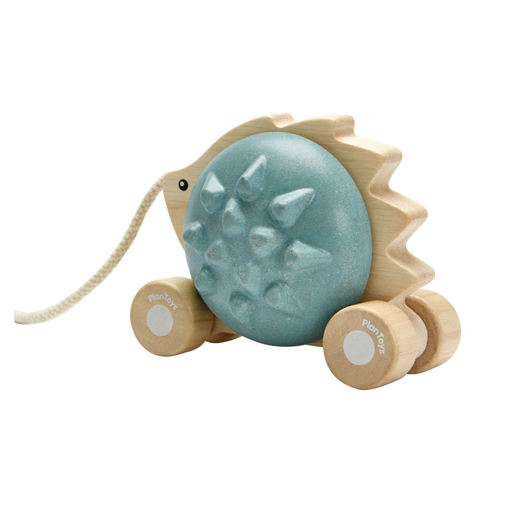 PlanToys Pull - Along Hedgehog - Blue