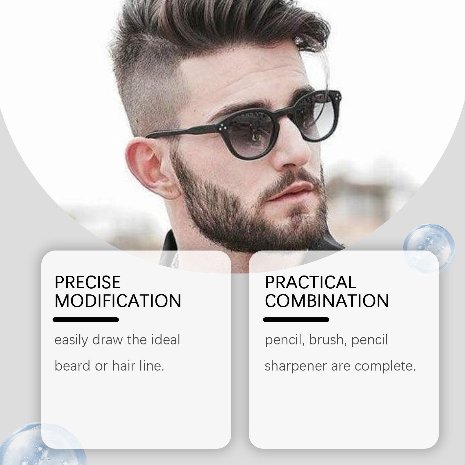 Beard Care Set, Men's Hairline & Styling Tools, Natural Beard Enhancement ,1set