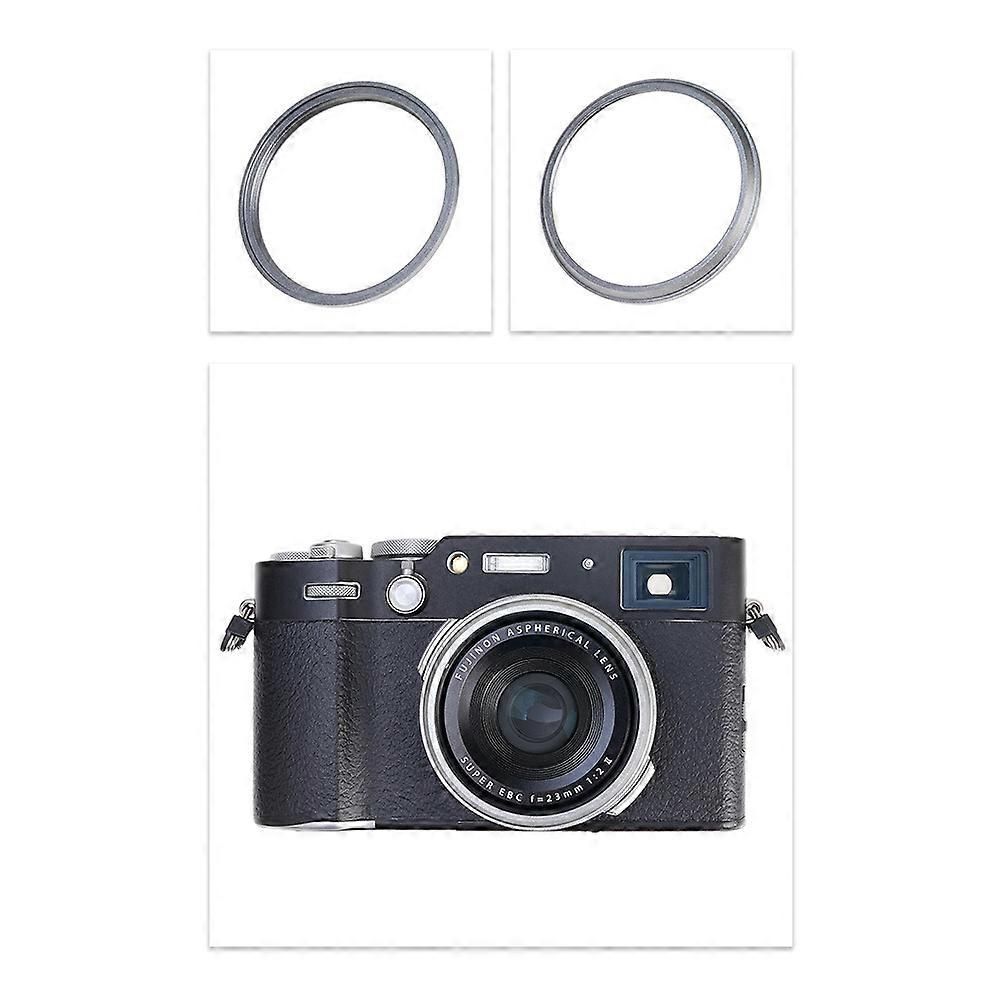 Lens Decoration Ring for Fuji X100V/X100VI Replacement for FUJIFILM Enhance Your Camera'S Aesthetics Grey(Grey)