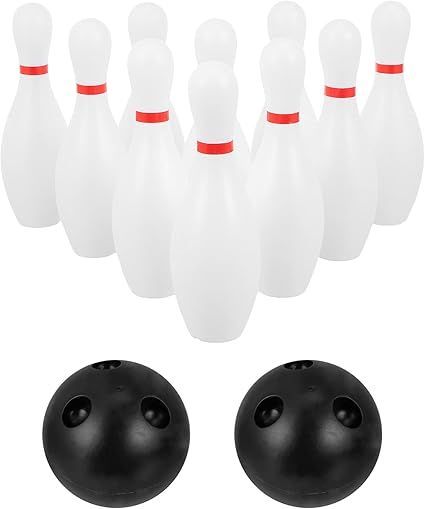 Kids Bowling Set Plastic Bowling Toy 2pcs Bowling Balls 10 Pcs Bowling Bottles Set