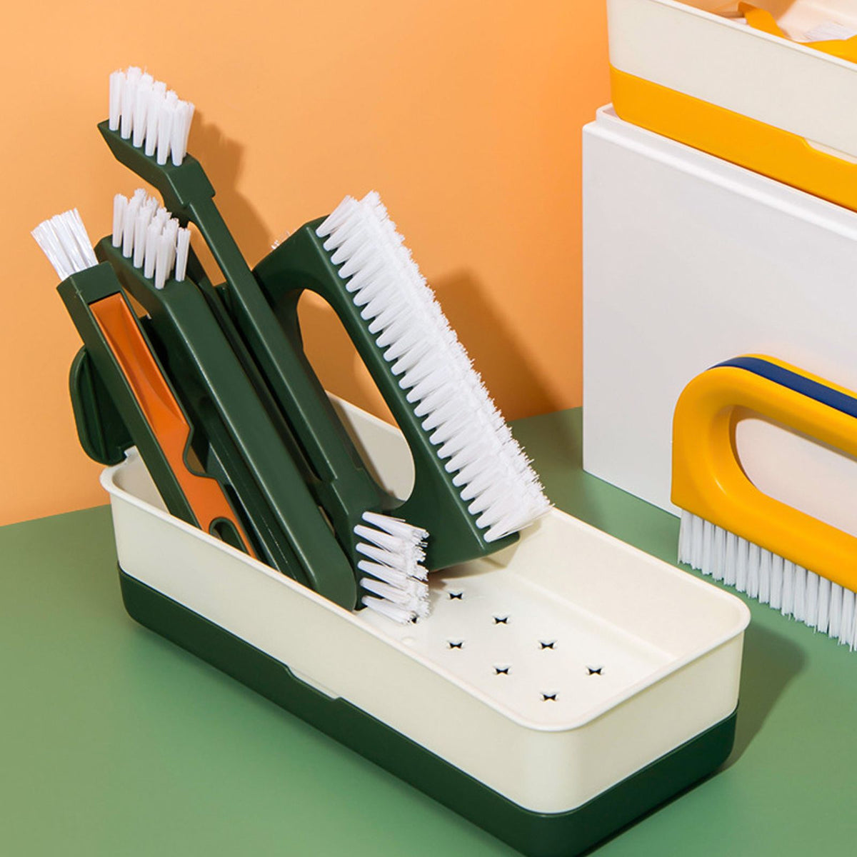 4Pcs Cleaning Brushes Set Household Versatile Detailing Brushes With Case