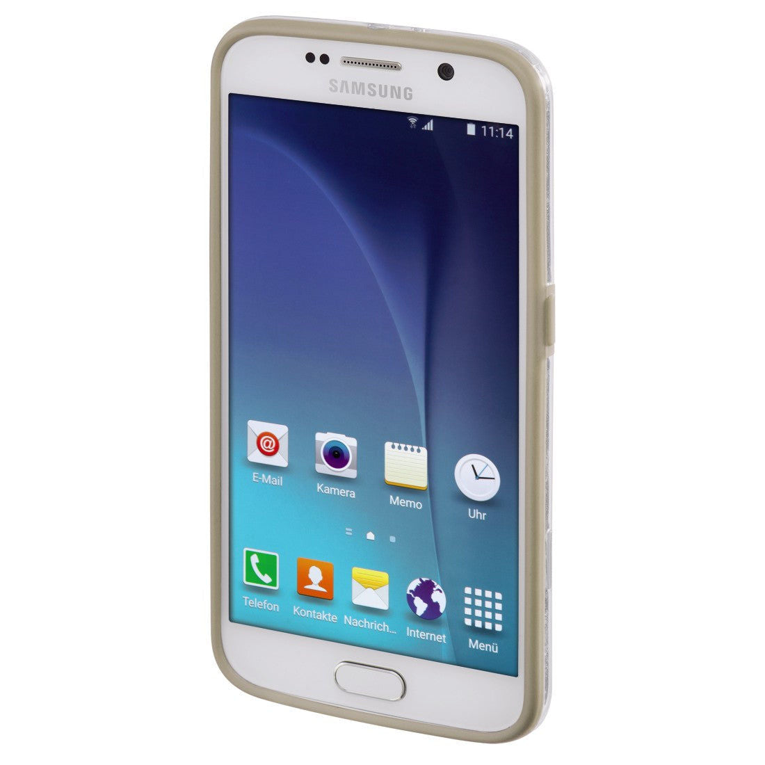 HAMA 136737 "Edge Protector" Cover for Samsung Galaxy S6 + Screen Protector, gold