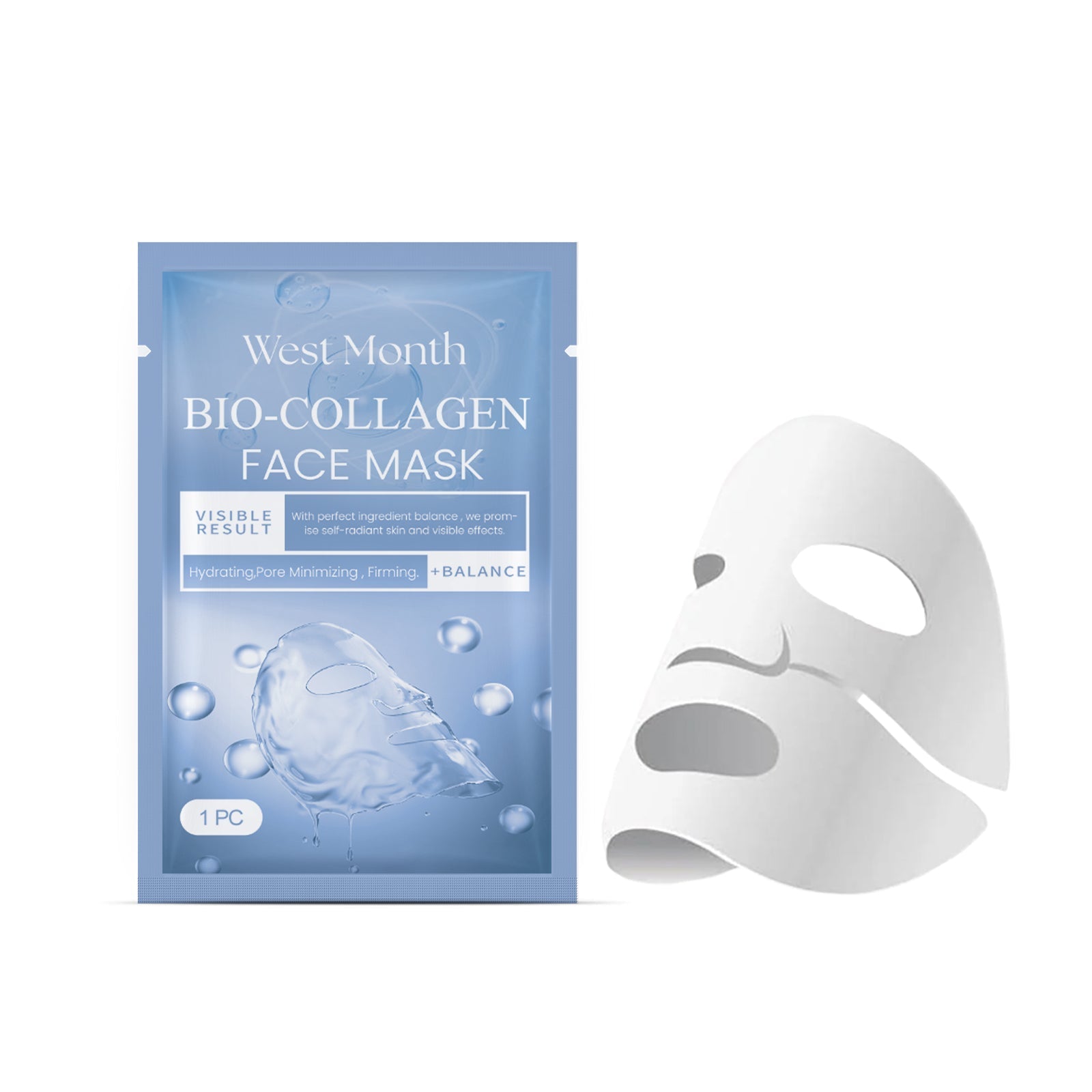 Deep Hydrating Collagen Mask for Bright, Resilient, Youthful Skin, Moisturizing, Anti-Aging ,1pcs