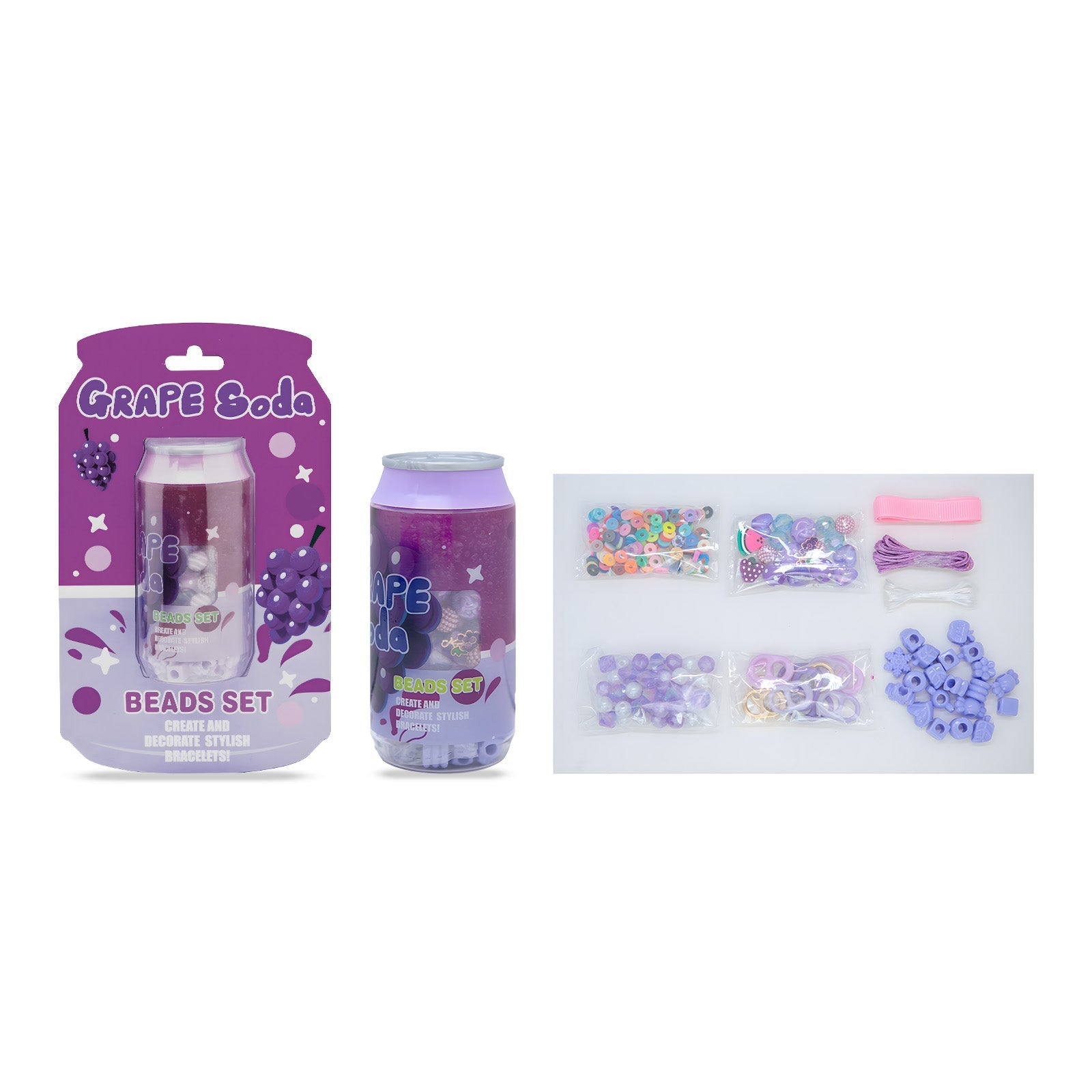 Creative Beaded Bracelet Kit for Kids, Parent-Child DIY Craft, Educational Toy ,1pcs
