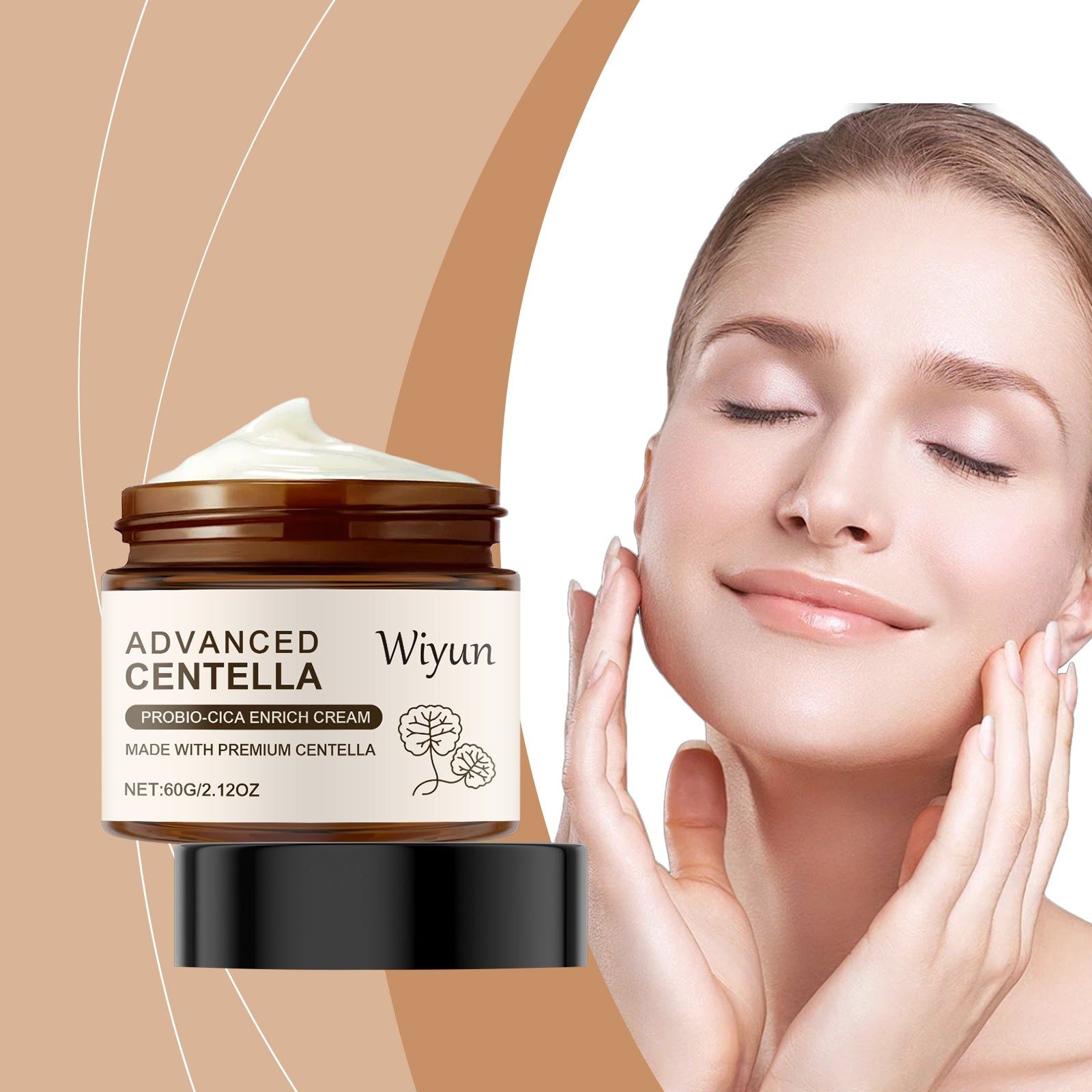 Centella Probiotic Facial Care Cream, Soothes Redness, Hydrates, Brightens Skin ,60g