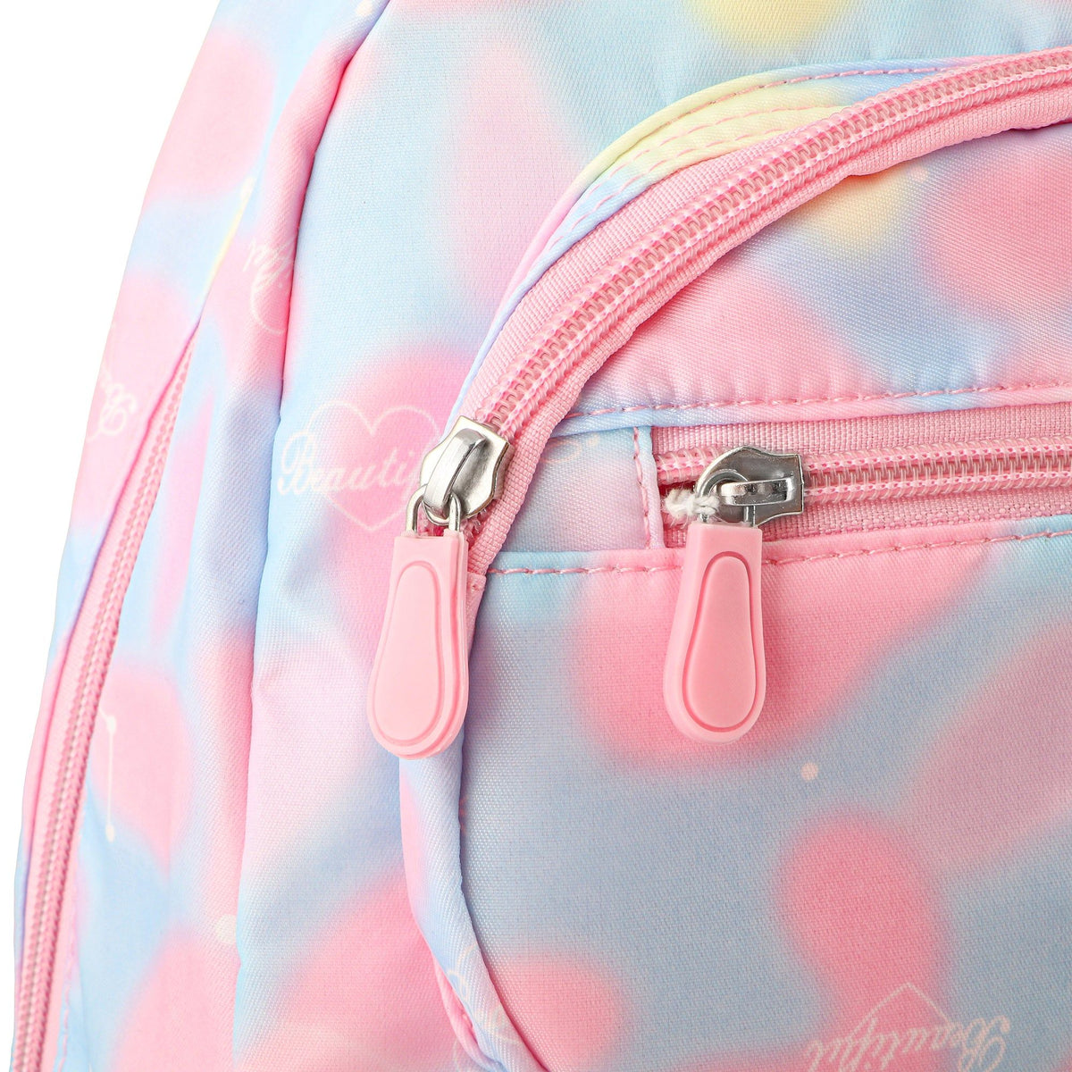 RSC C22 041, Girls School Backpack, Pastel Multicolor Printed Design, Pink